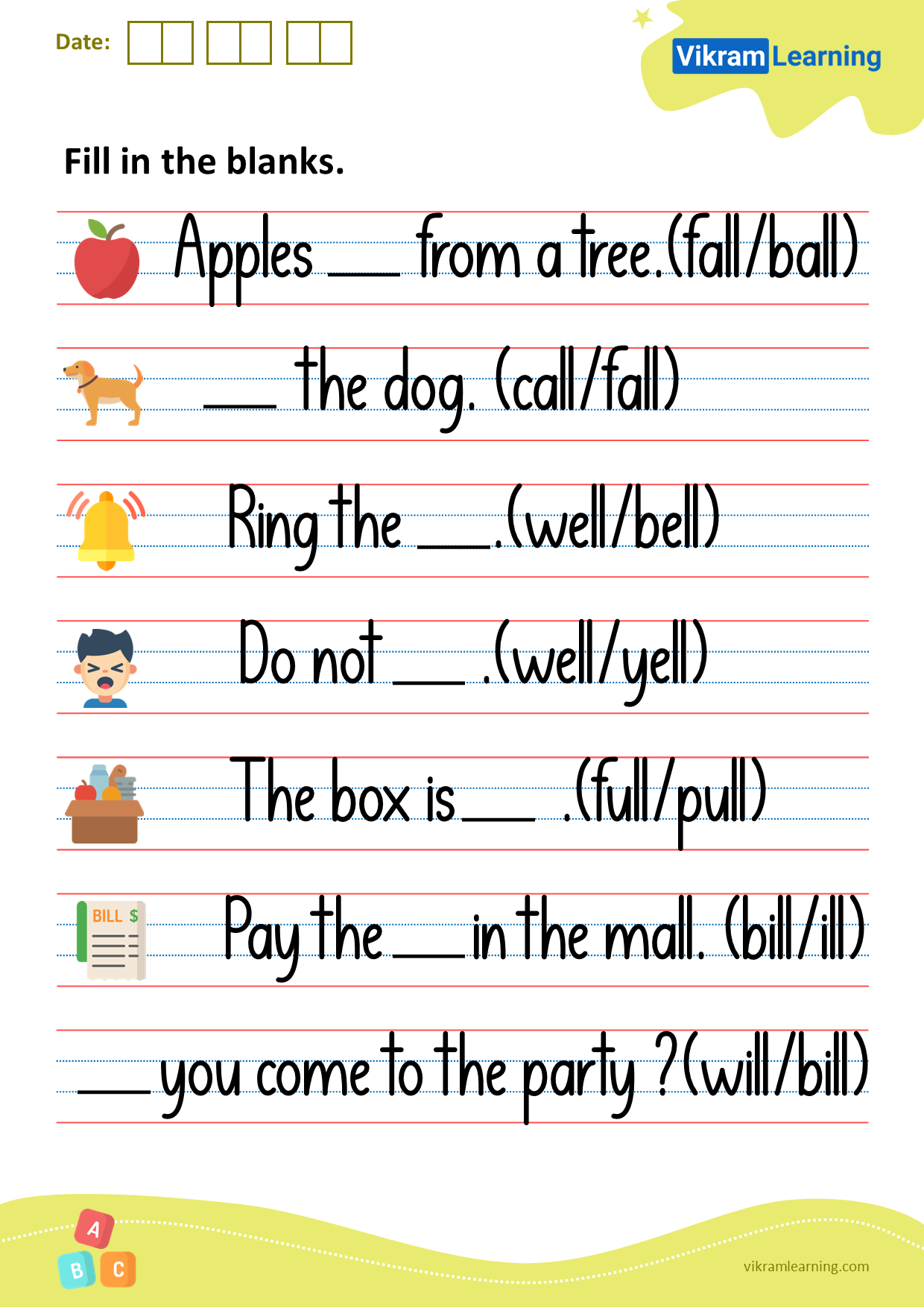 Download fill in the blanks worksheets