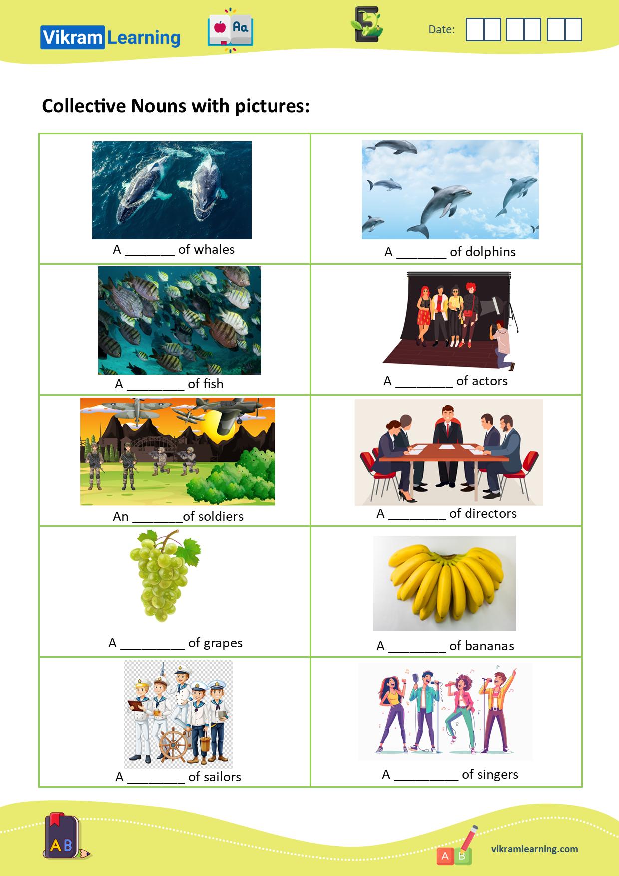 Download collective nouns pdf and image worksheets downloads worksheets