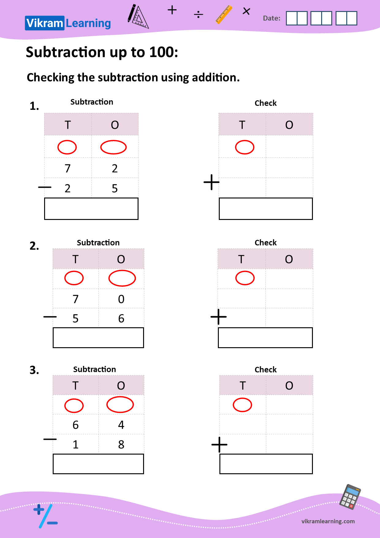 Download subtraction using splitting, subtraction using regrouping, subtraction properties, estimate difference, subtraction on number grid, subtraction up to 100 with regrouping worksheets, subtraction up to 100 with regrouping pdf worksheets, free worksheets. worksheets