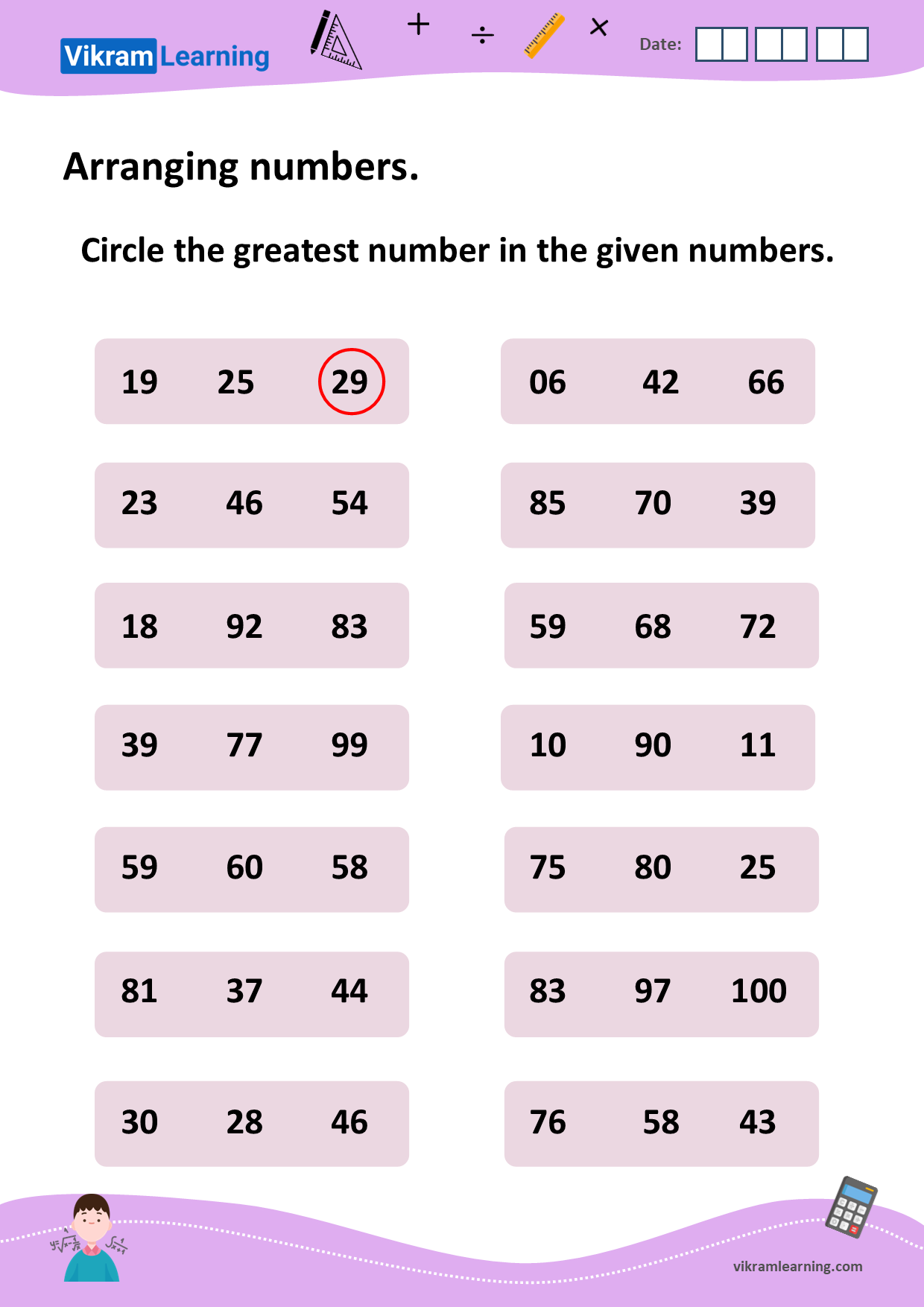 Download arranging numbers in ascending order, and descending order ...