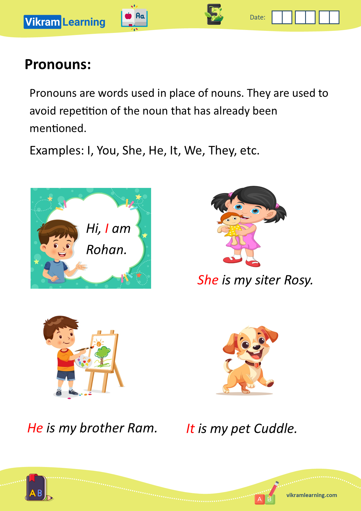 Download Pronouns Worksheets 8251