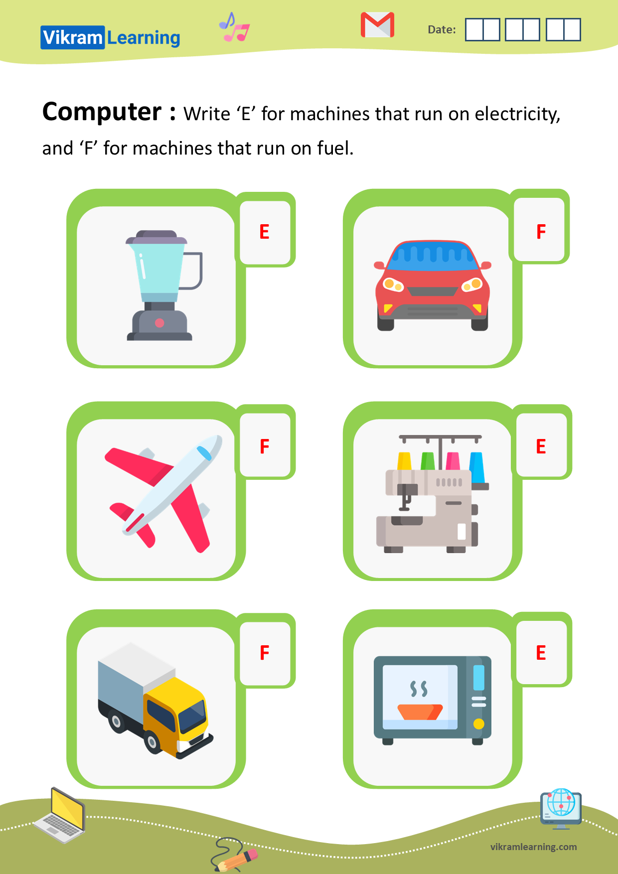 Download computer - a machine worksheets