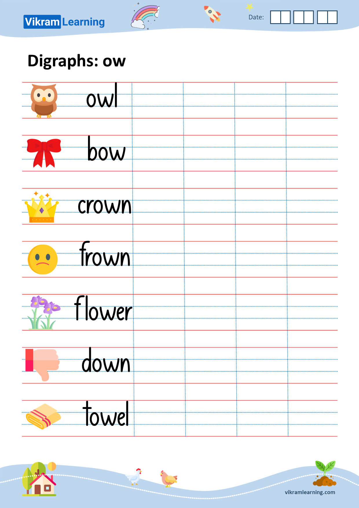 Download digraphs: ow worksheets