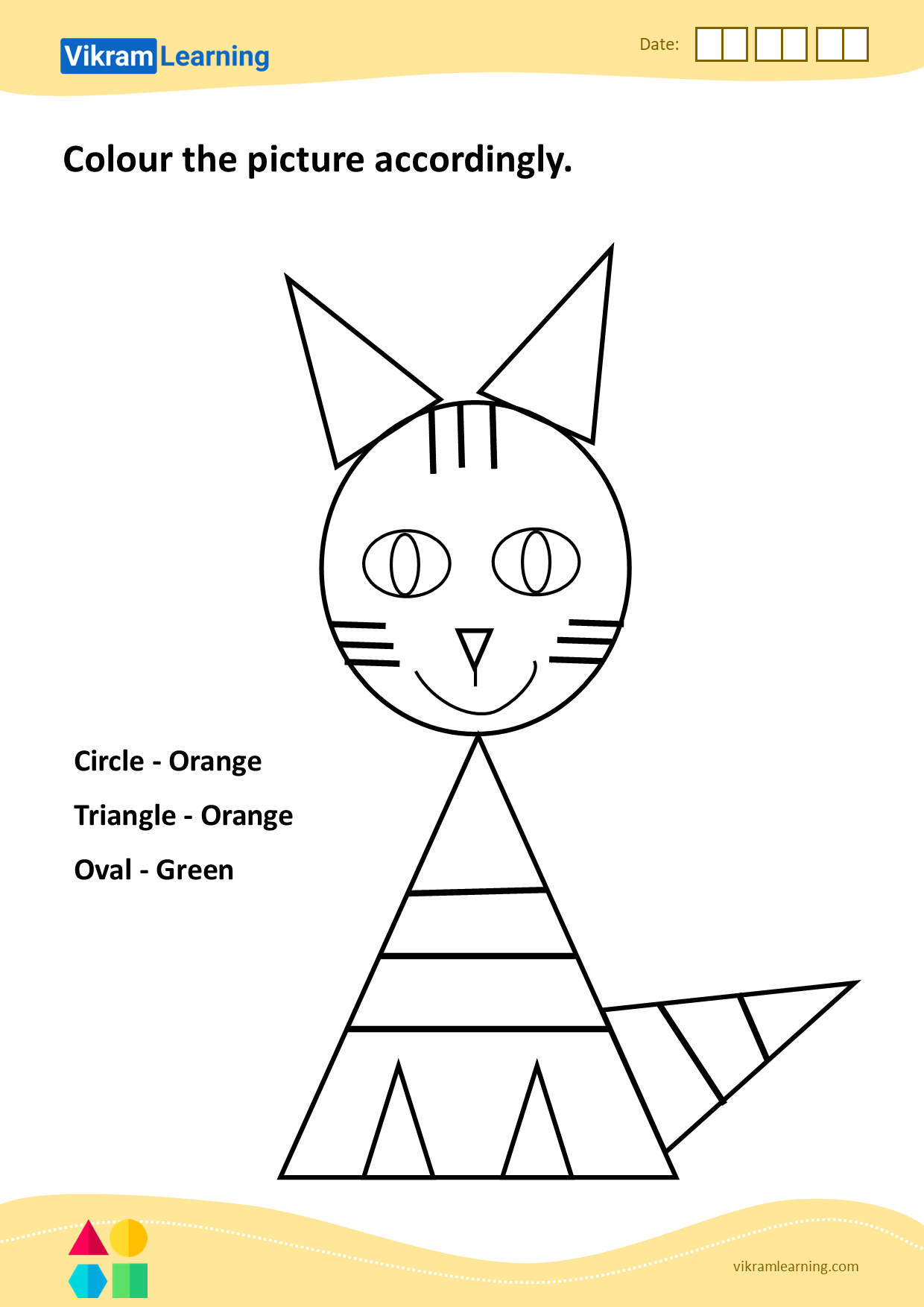 Download colour the picture accordingly worksheets