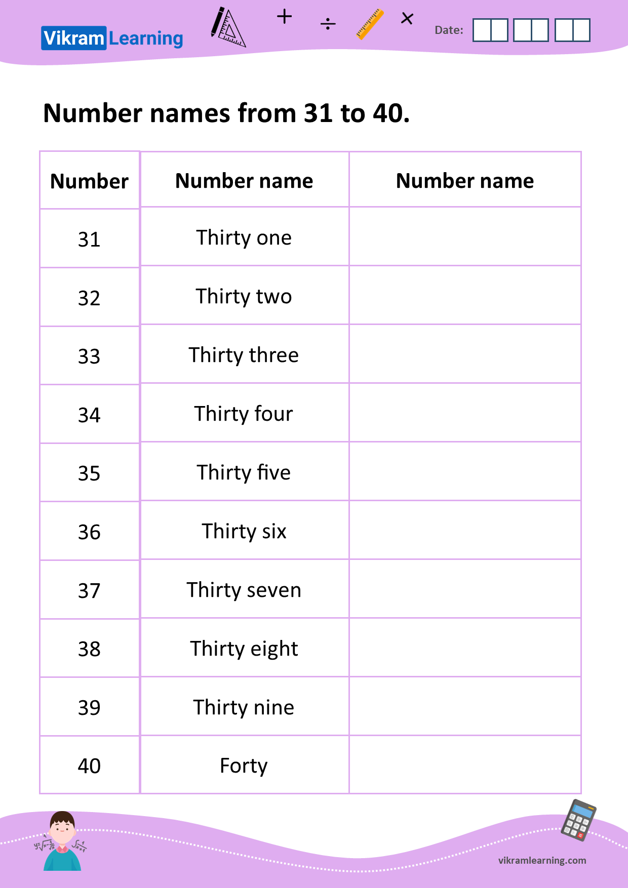 Download numbers up to 100 worksheets