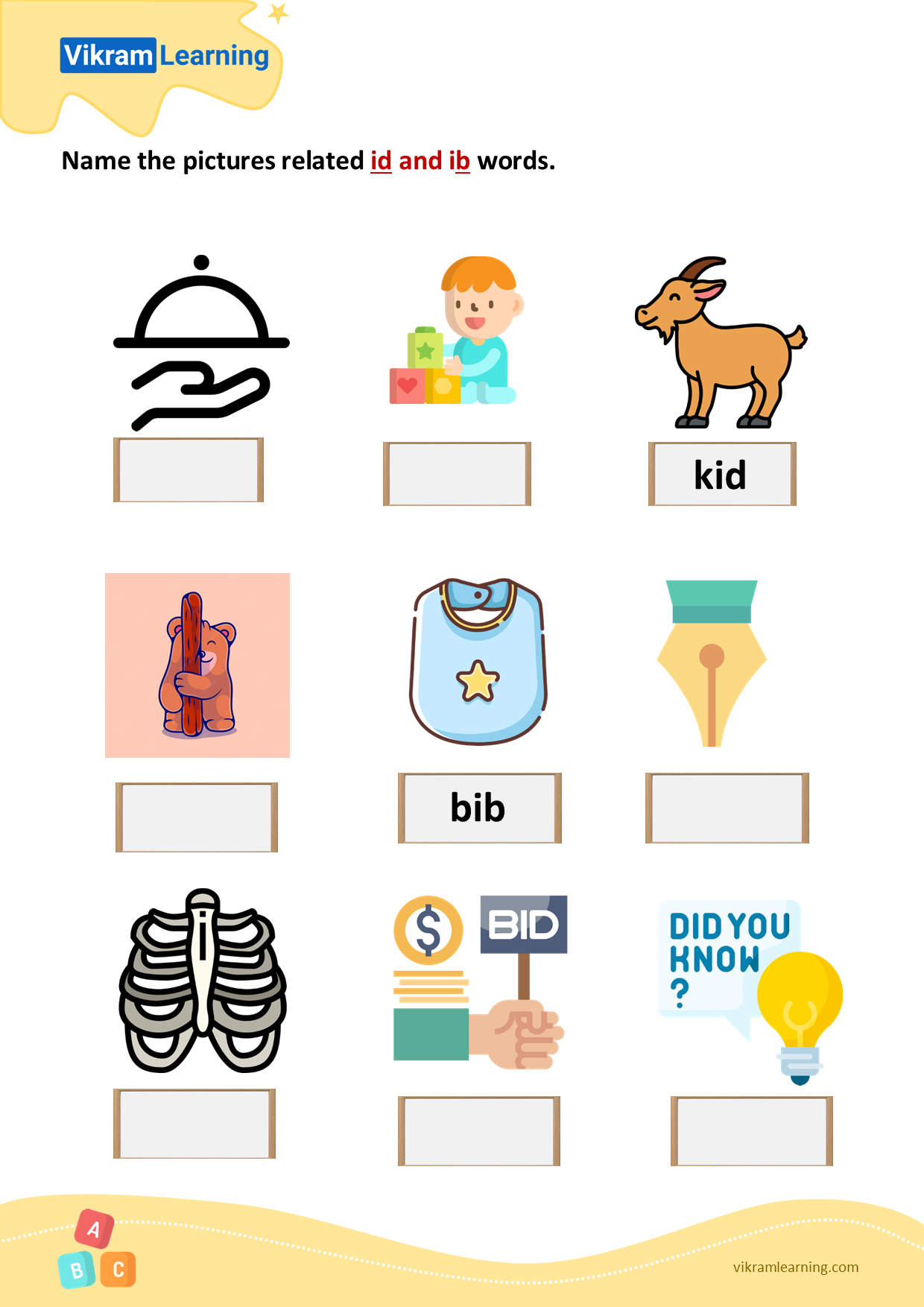 download-name-the-pictures-related-id-and-ib-words-worksheets-vikramlearning