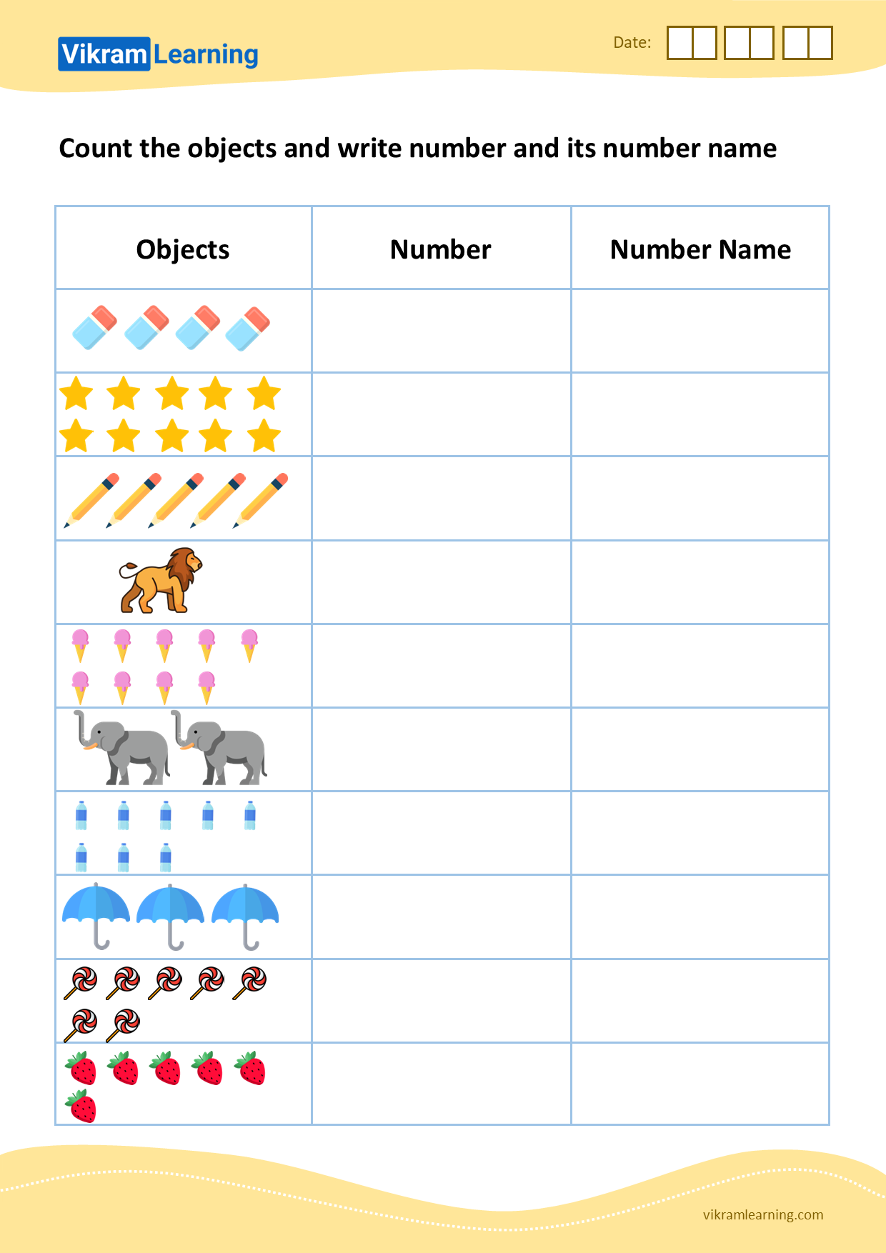 Download Number Names From 1 To 10 Pattern 2 Worksheets 