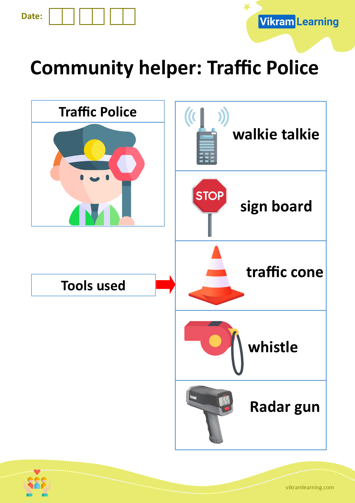 Download community helper: traffic police worksheets