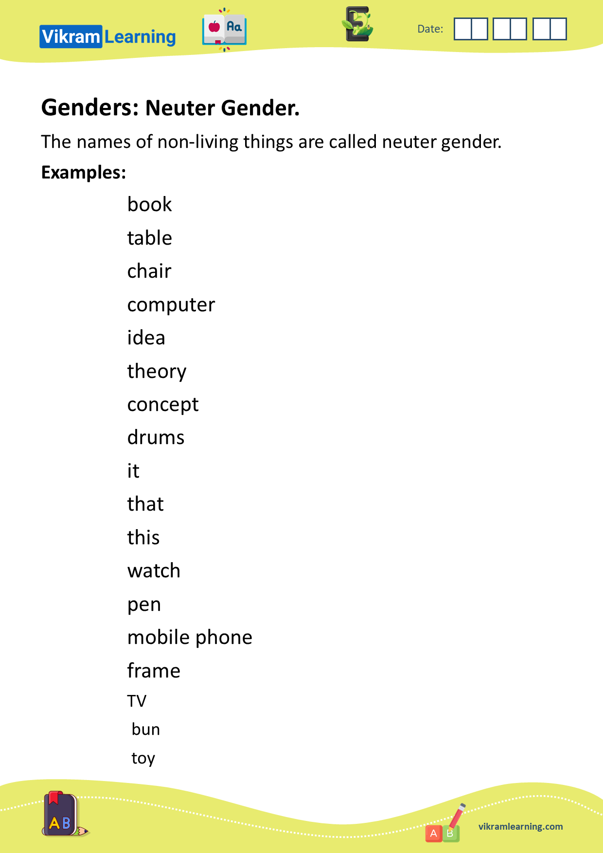 Download genders- male, female, common, neuter worksheets ...