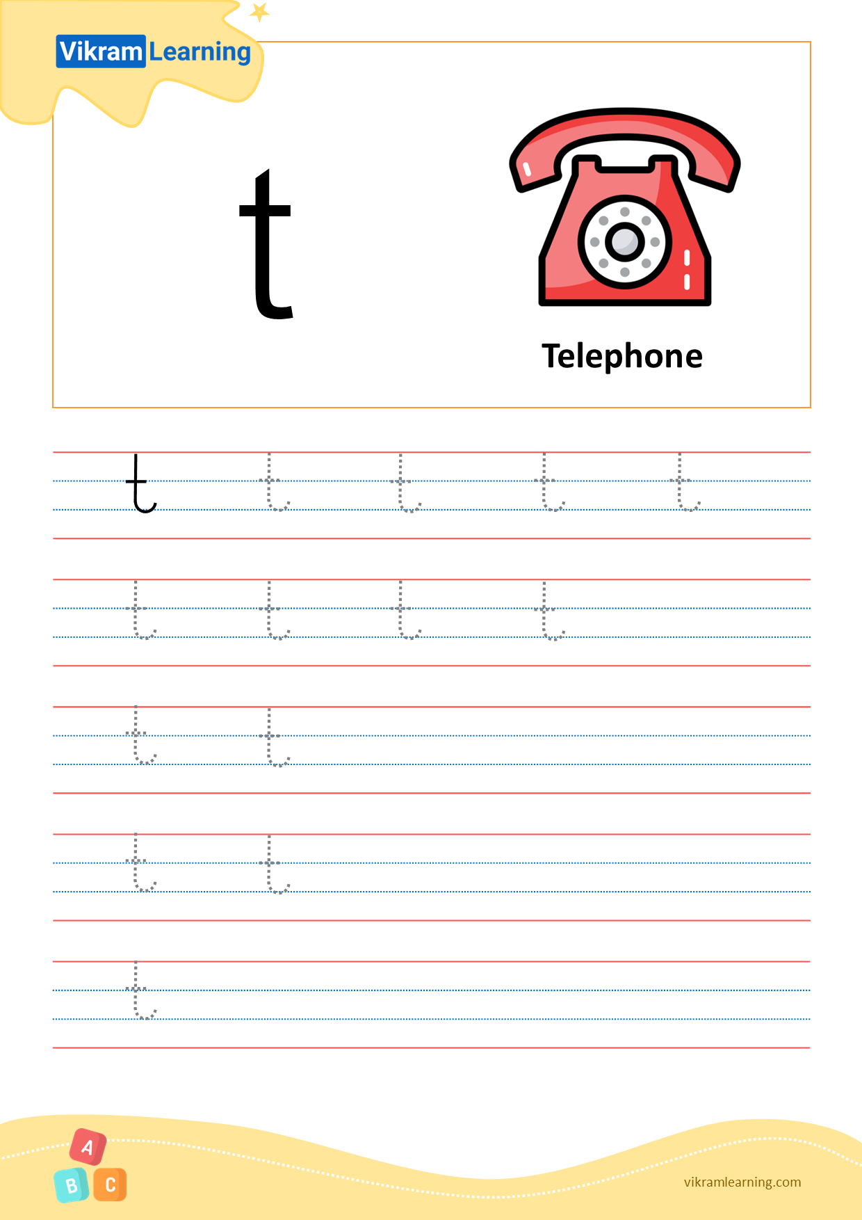 Download letter t worksheets