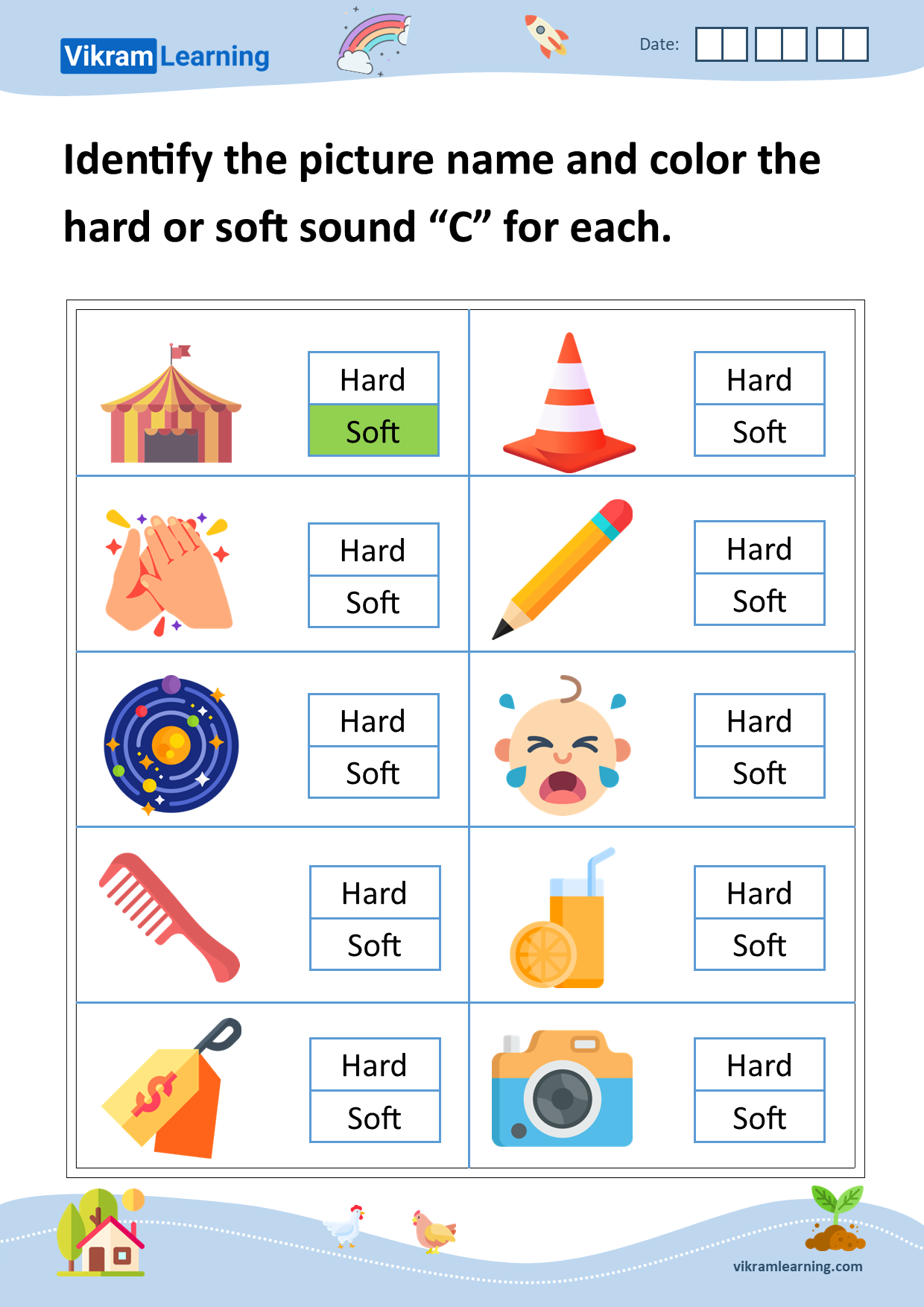 Download Hard And Soft Sounds Of C Worksheets Vikramlearning