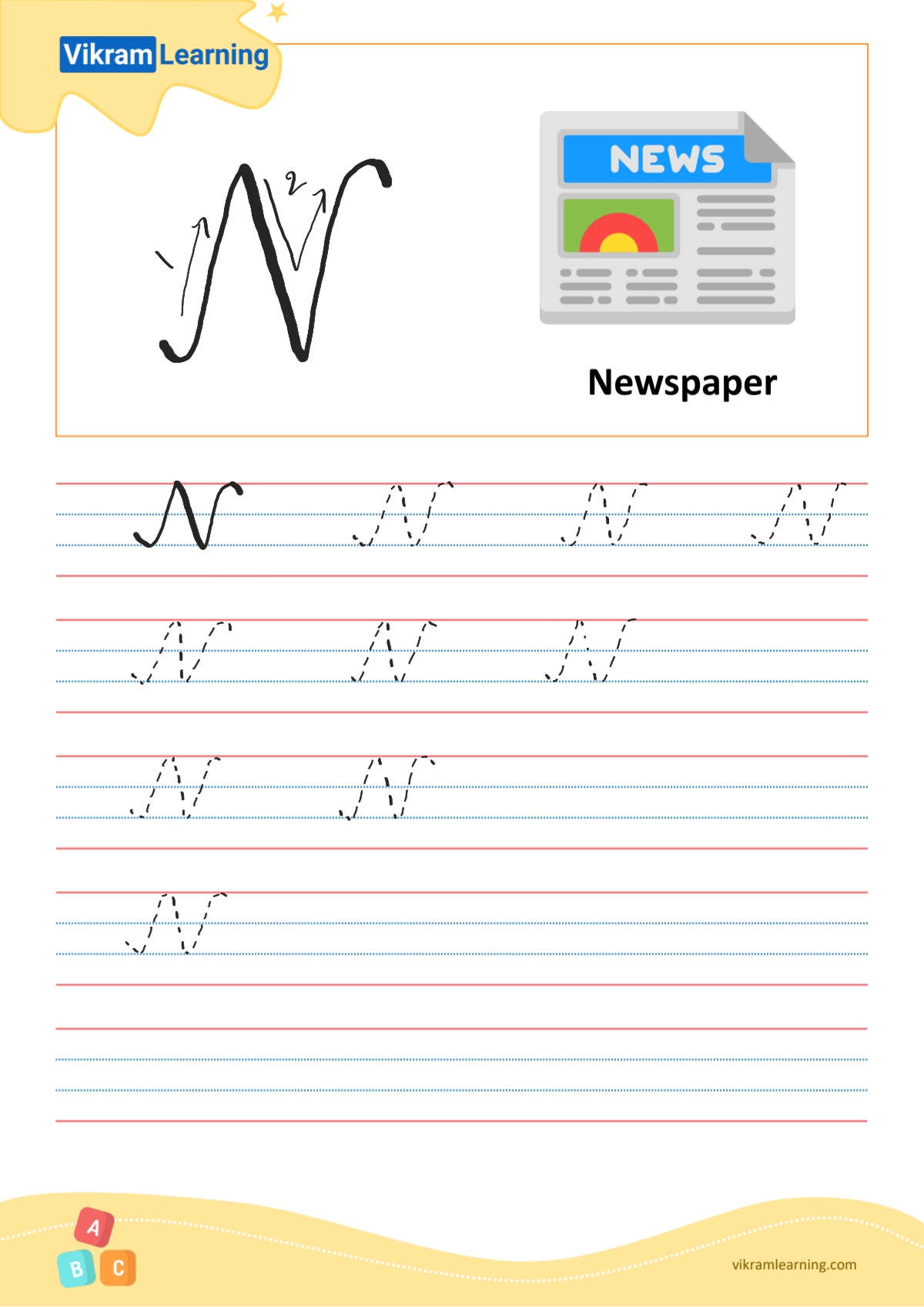 download-cursive-letter-n-worksheets-vikramlearning