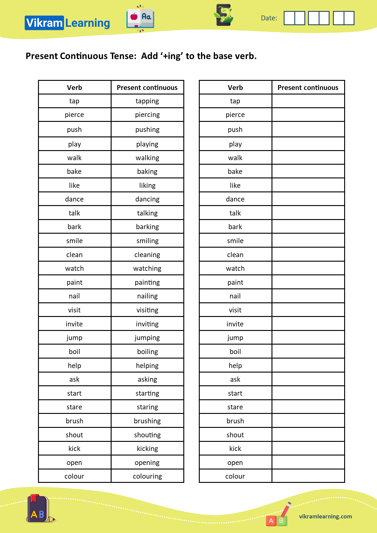 Download types of tenses:  explanation of simple preset tense explanation, present continuous tense, simple past tense with examples, worksheets on tenses worksheets