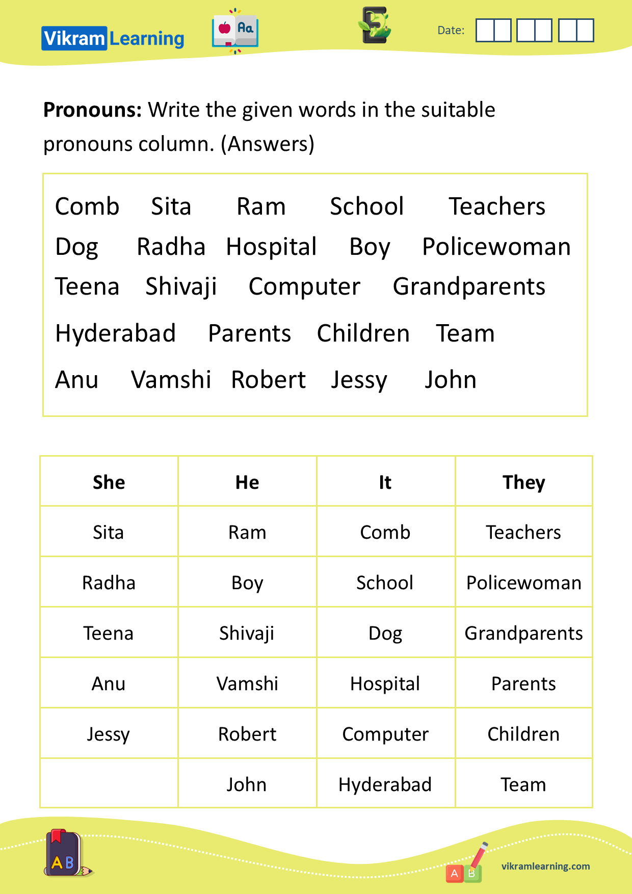 Download annual revision worksheets worksheets