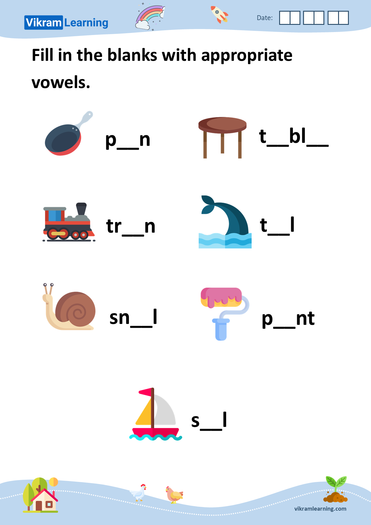 Download phonics short and long vowel sounds worksheets