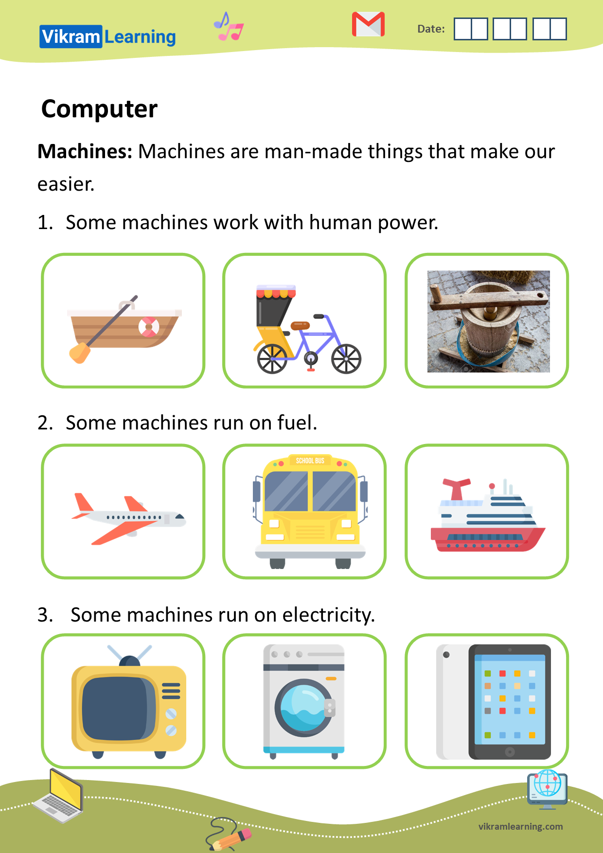 Download computer - a machine worksheets