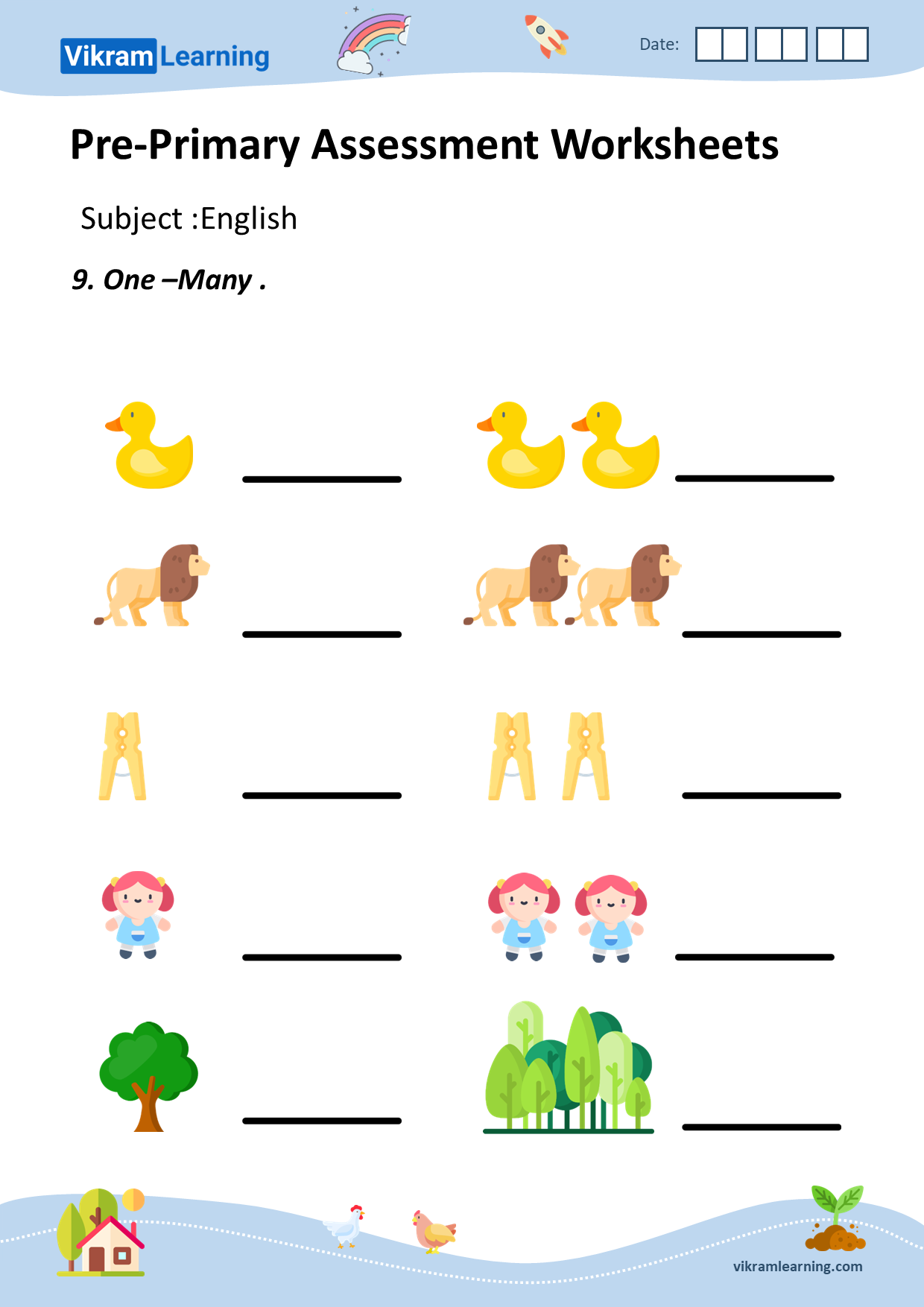 Download Pre primary 2 Assessment Worksheets ukg English Worksheets 