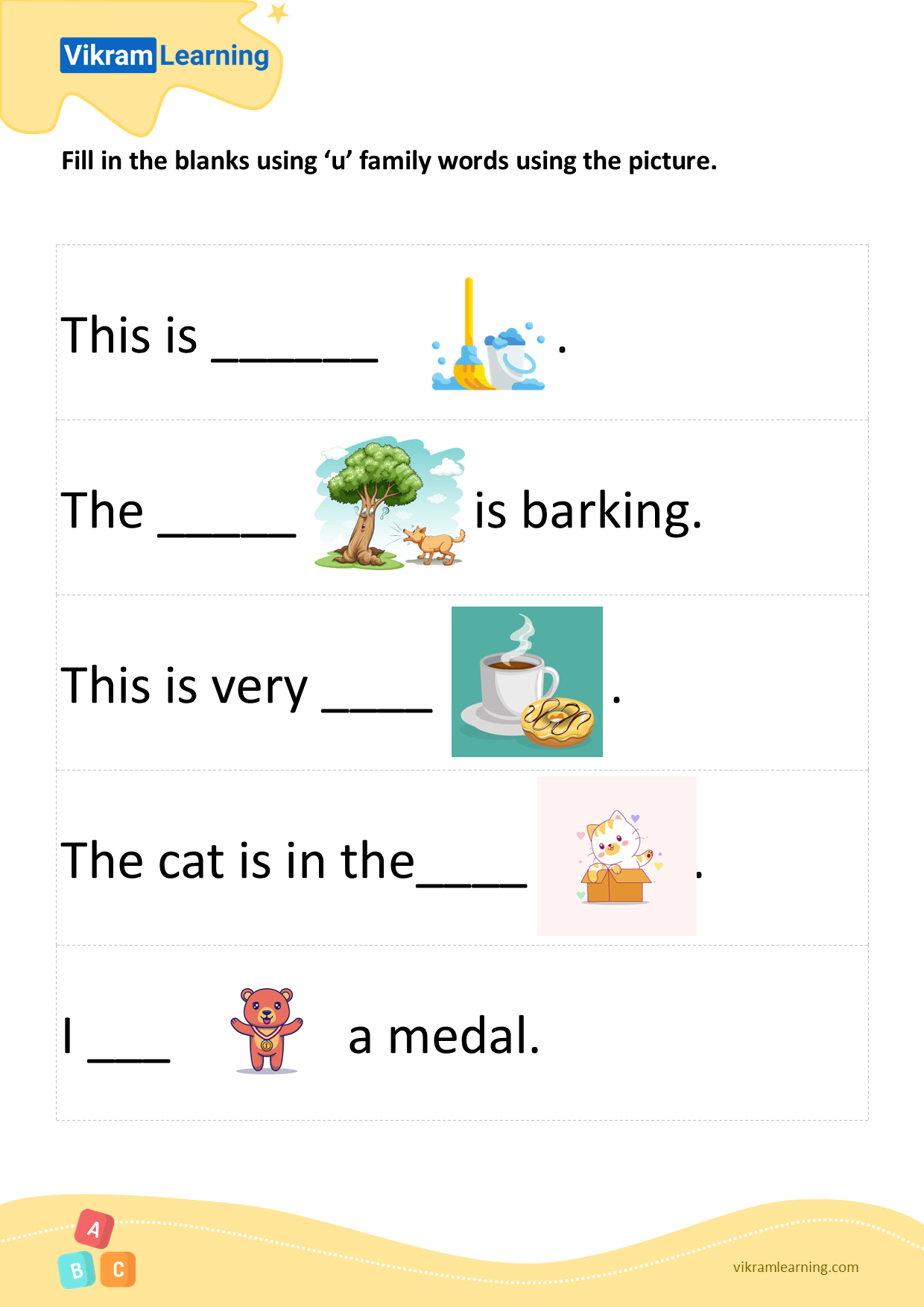 download phonics vowels u family worksheets for free vikramlearning com