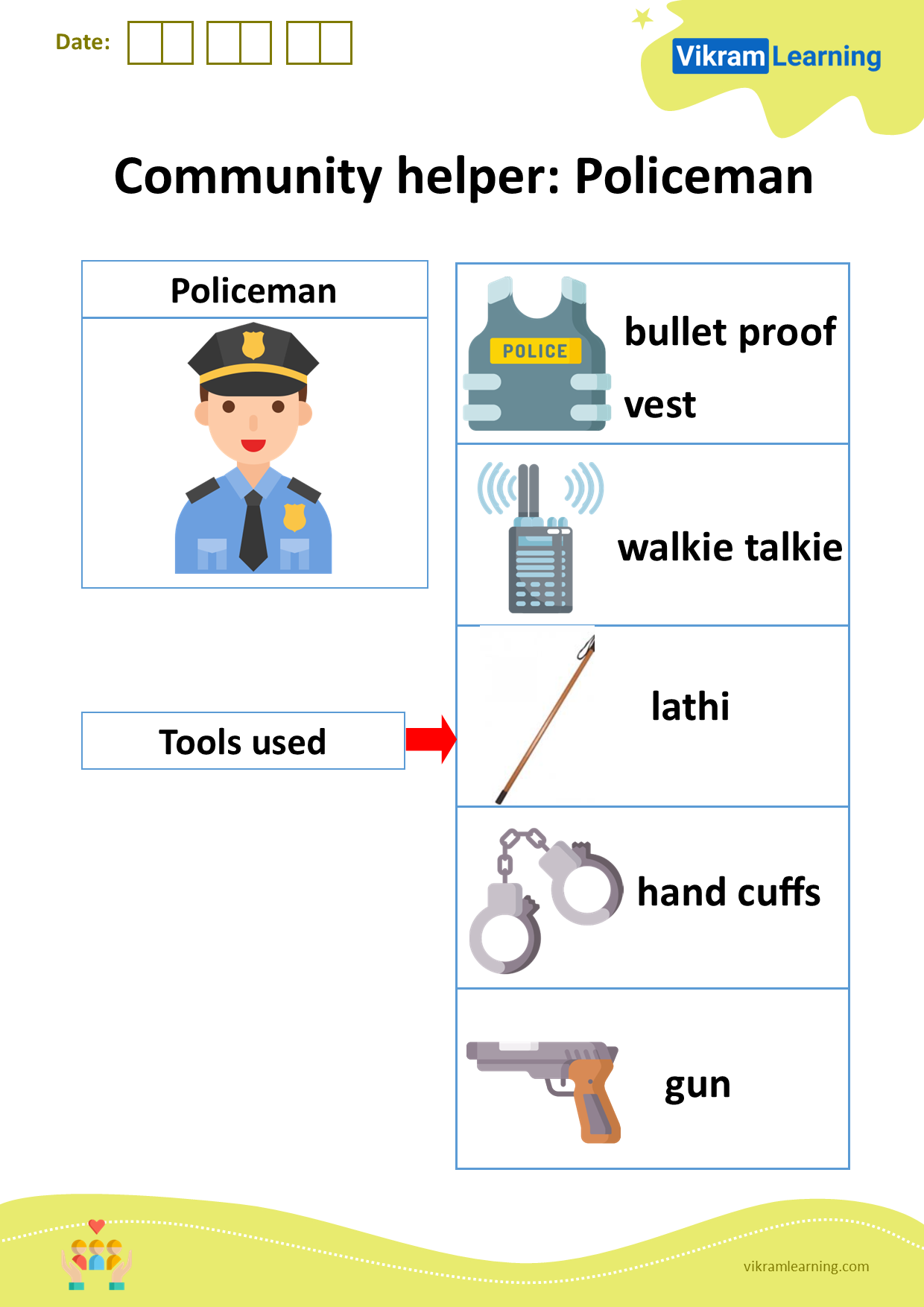 Download community helper: policeman worksheets