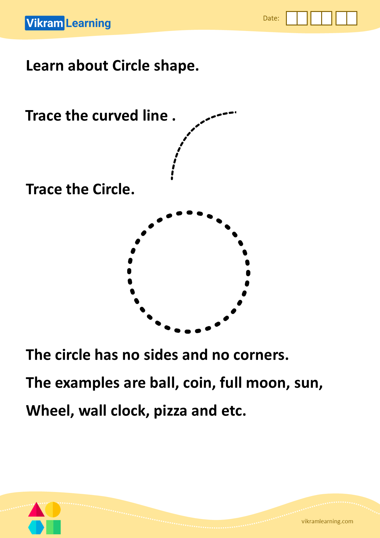 Download learn about circle shape worksheets