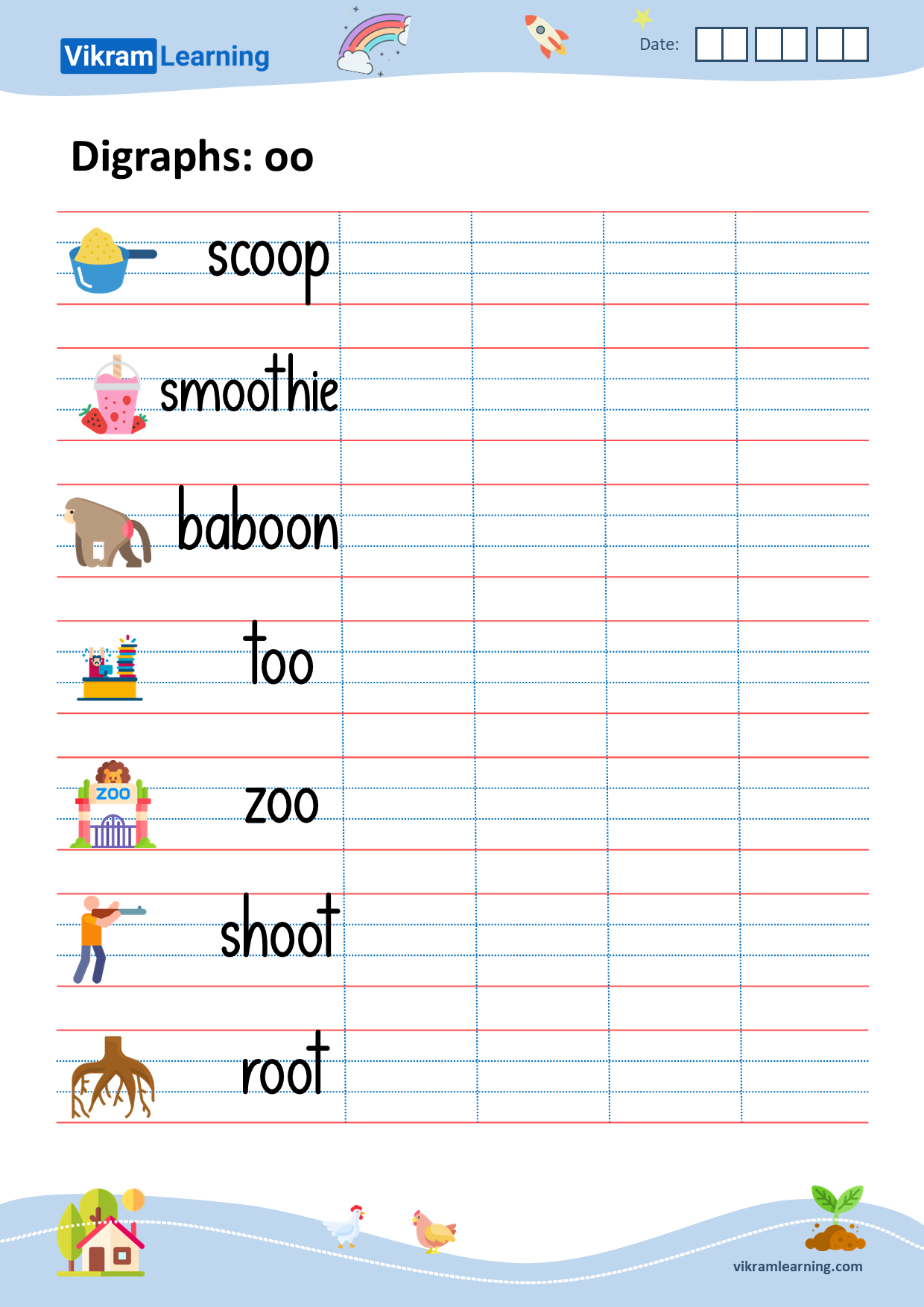 Download digraphs: oo worksheets