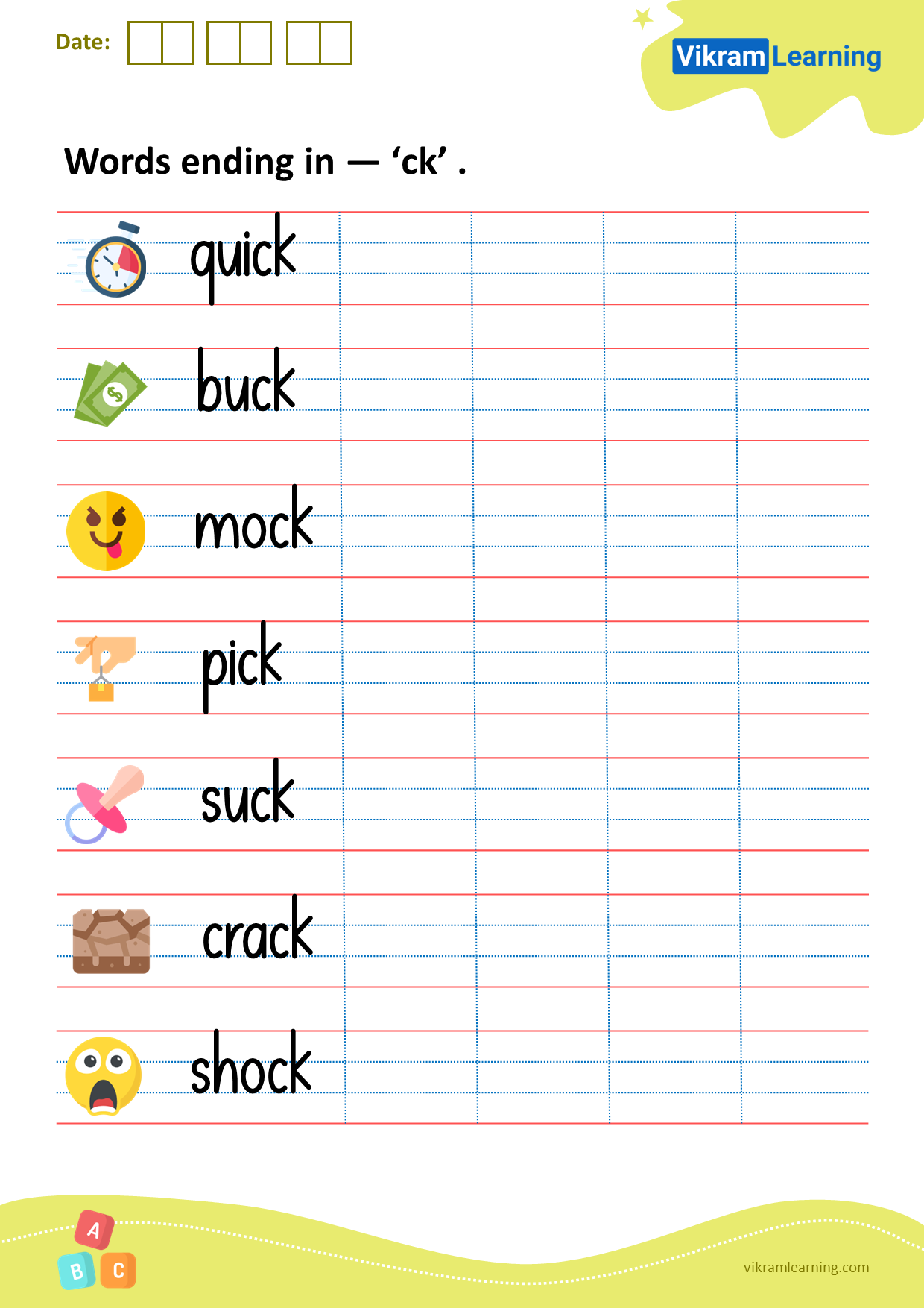 Download Words Ending With Ck And Th Worksheets For Free 