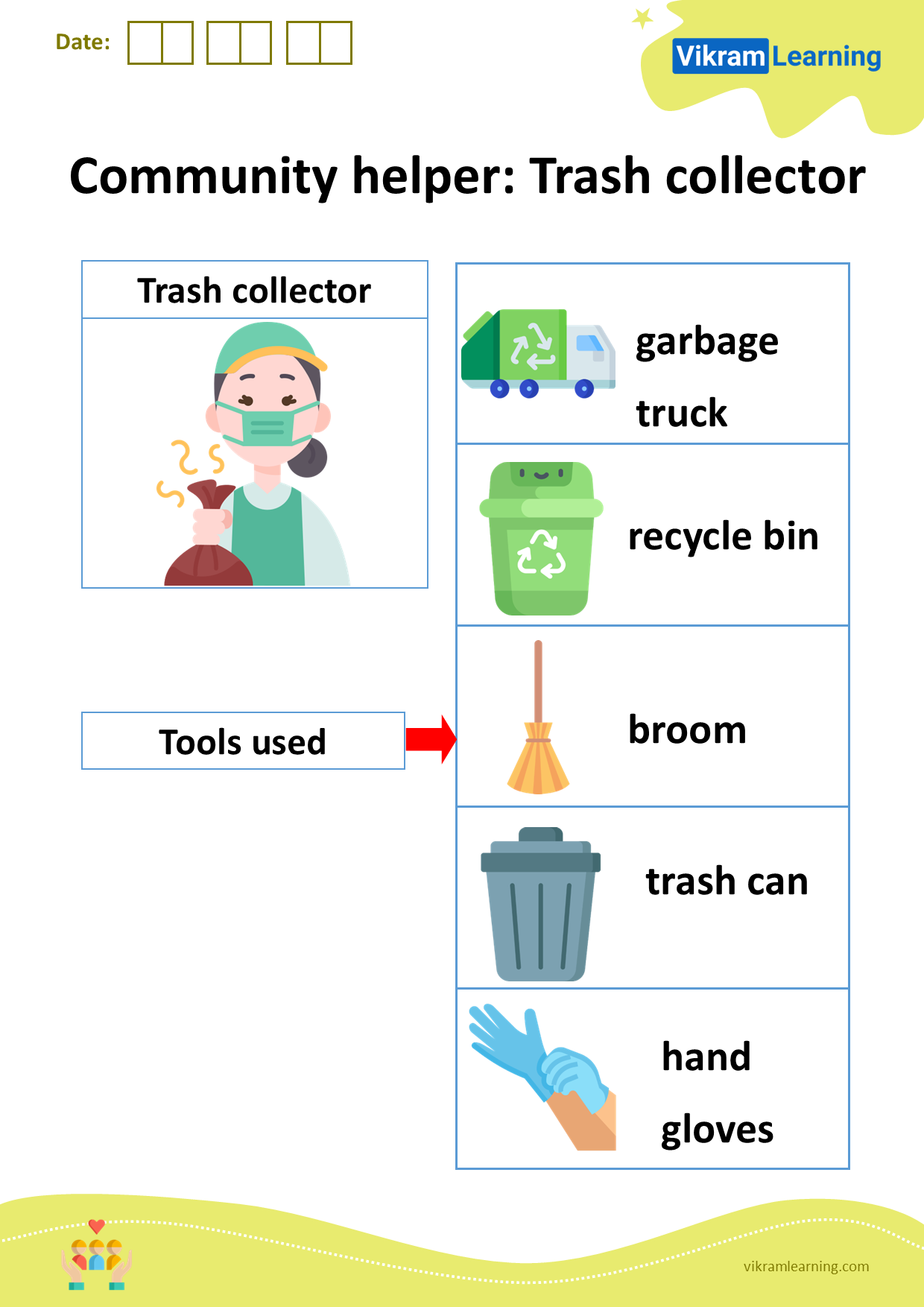 Download community helper: trash collector worksheets