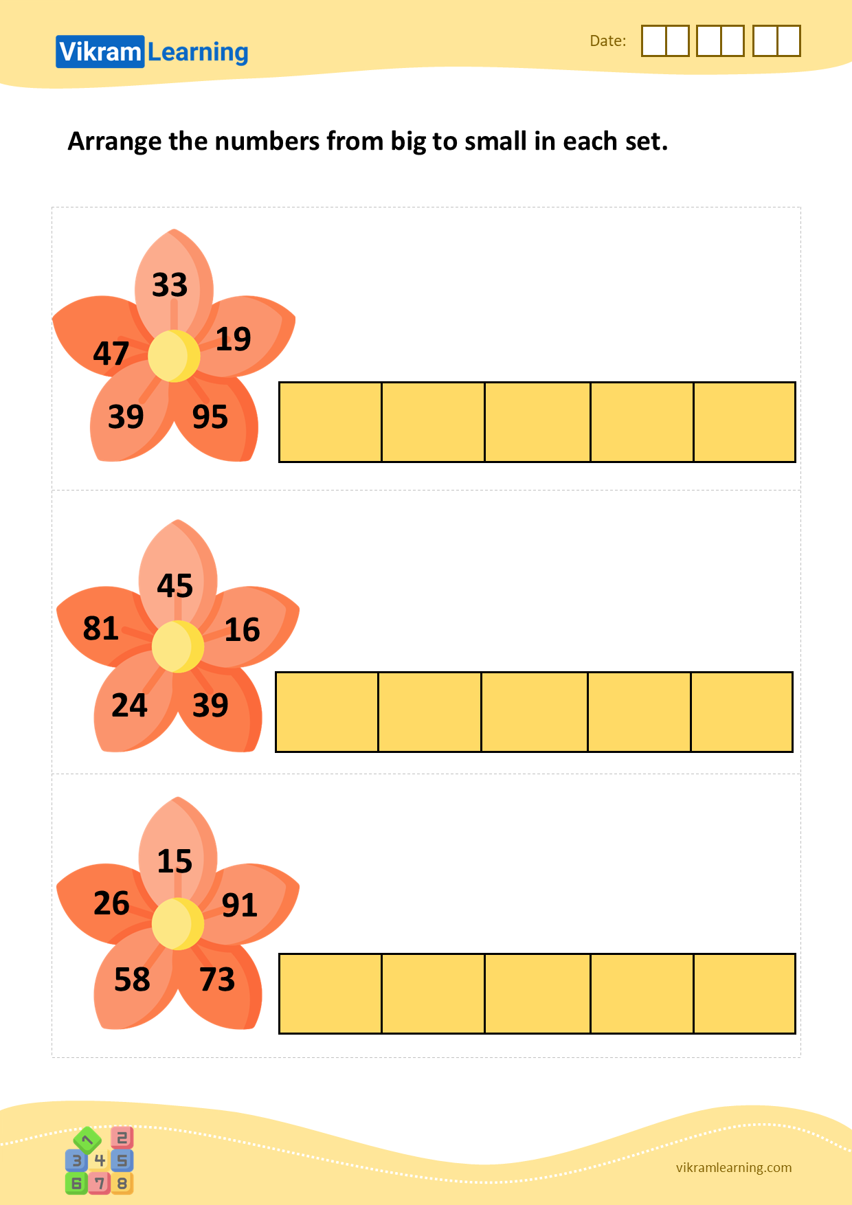 download-arrange-the-numbers-from-big-to-small-in-each-set-worksheets-vikramlearning
