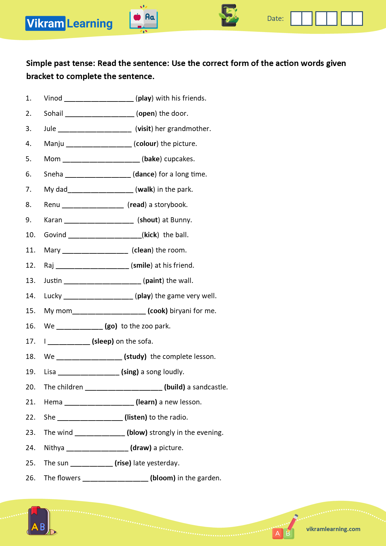 Download types of tenses:  explanation of simple preset tense explanation, present continuous tense, simple past tense with examples, worksheets on tenses worksheets