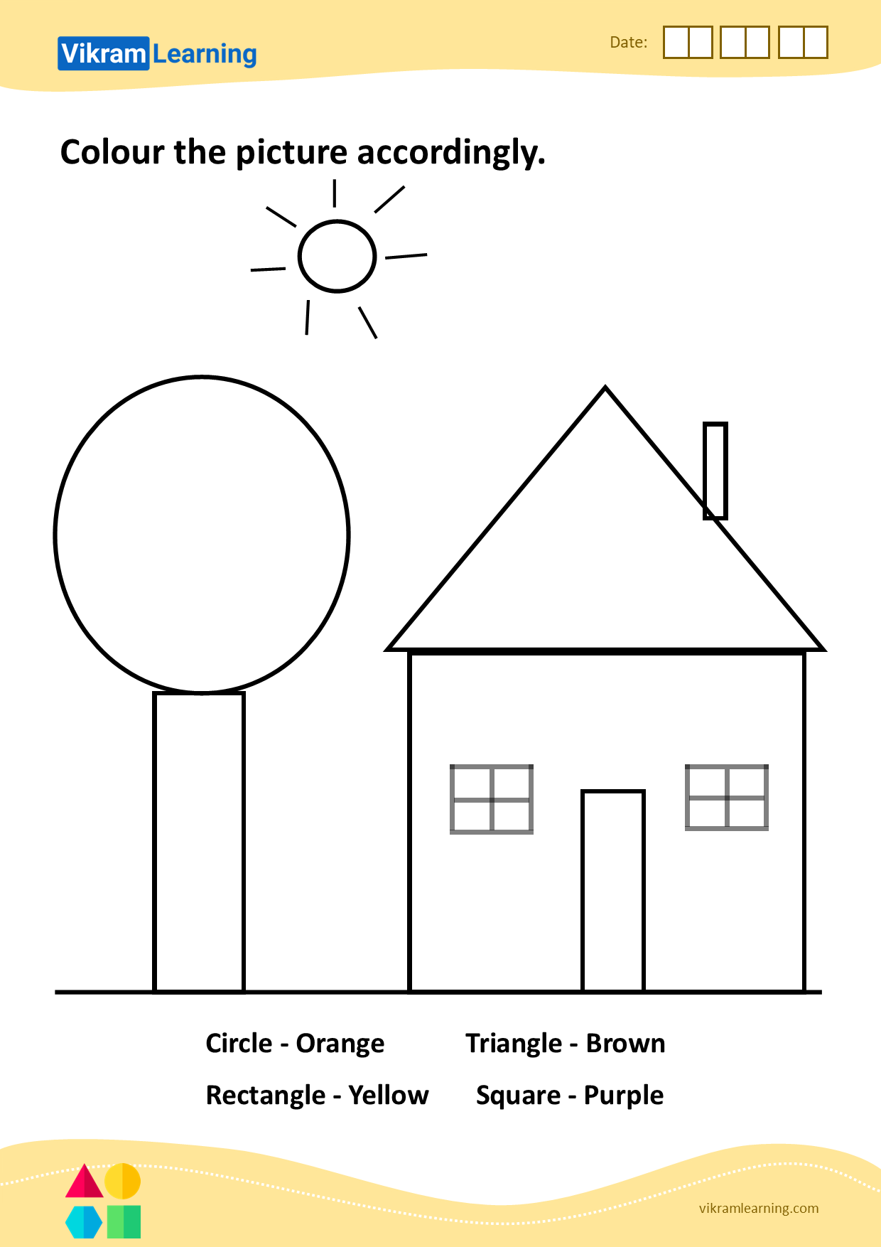 Download colour the picture accordingly worksheets