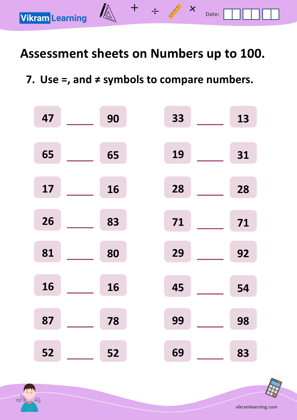 download-assessment-sheets-on-numbers-up-to-100-worksheets