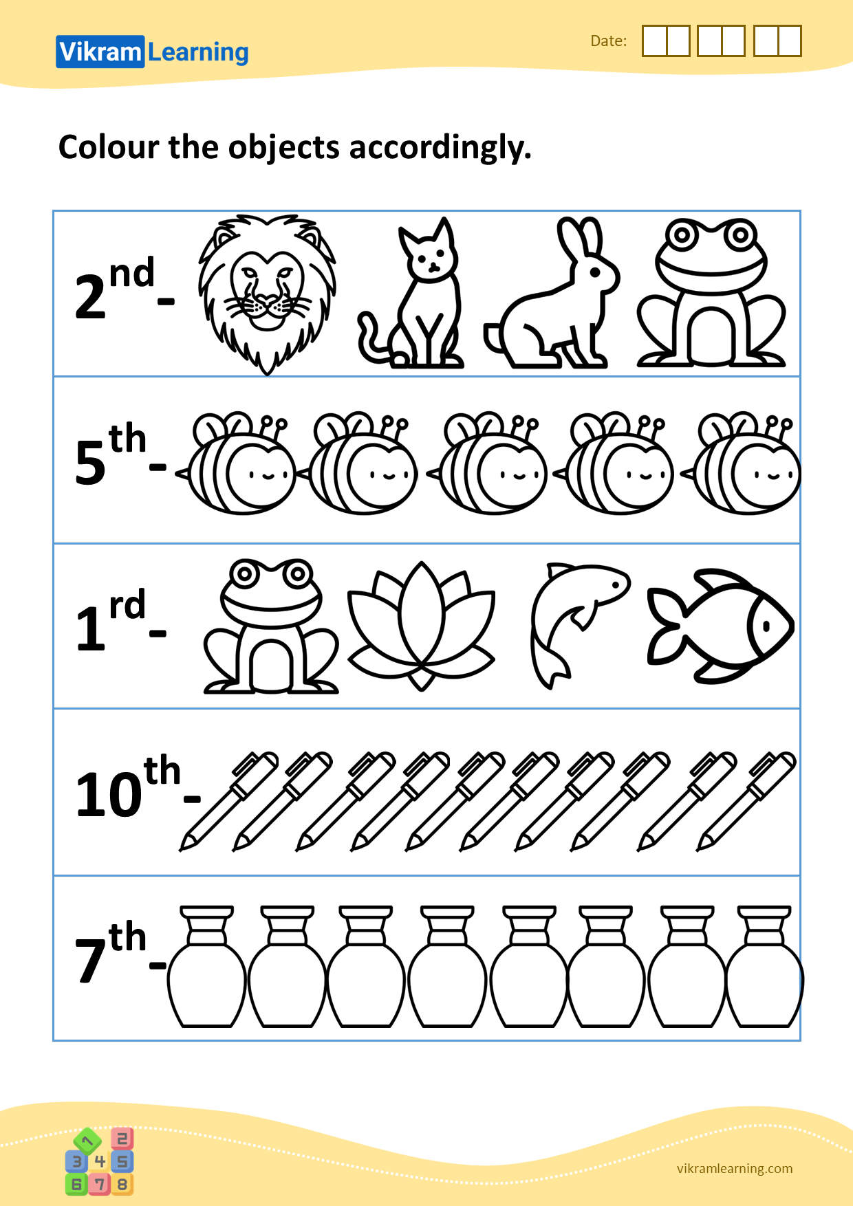 kindergarten-ordinal-numbers-worksheet