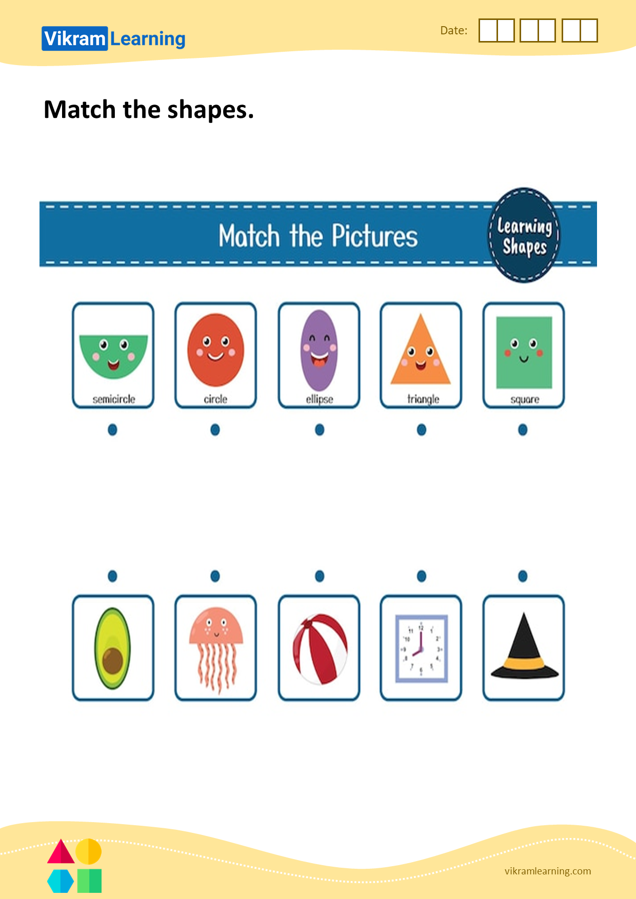Download match the shapes worksheets
