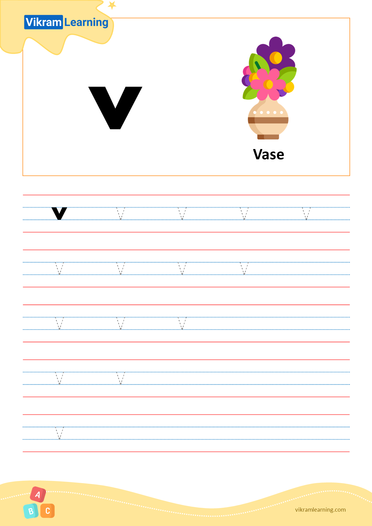 download-letter-v-worksheets-vikramlearning