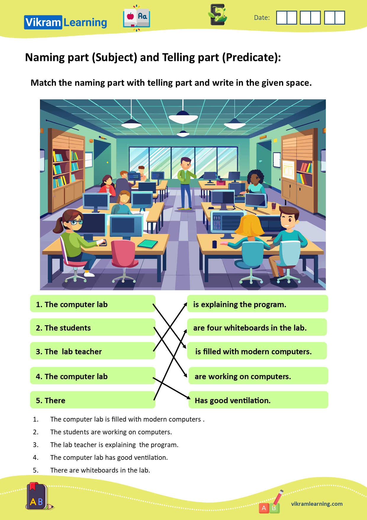 Download naming part (subject) and telling part (predicate) worksheets, subject and predicate worksheets worksheets