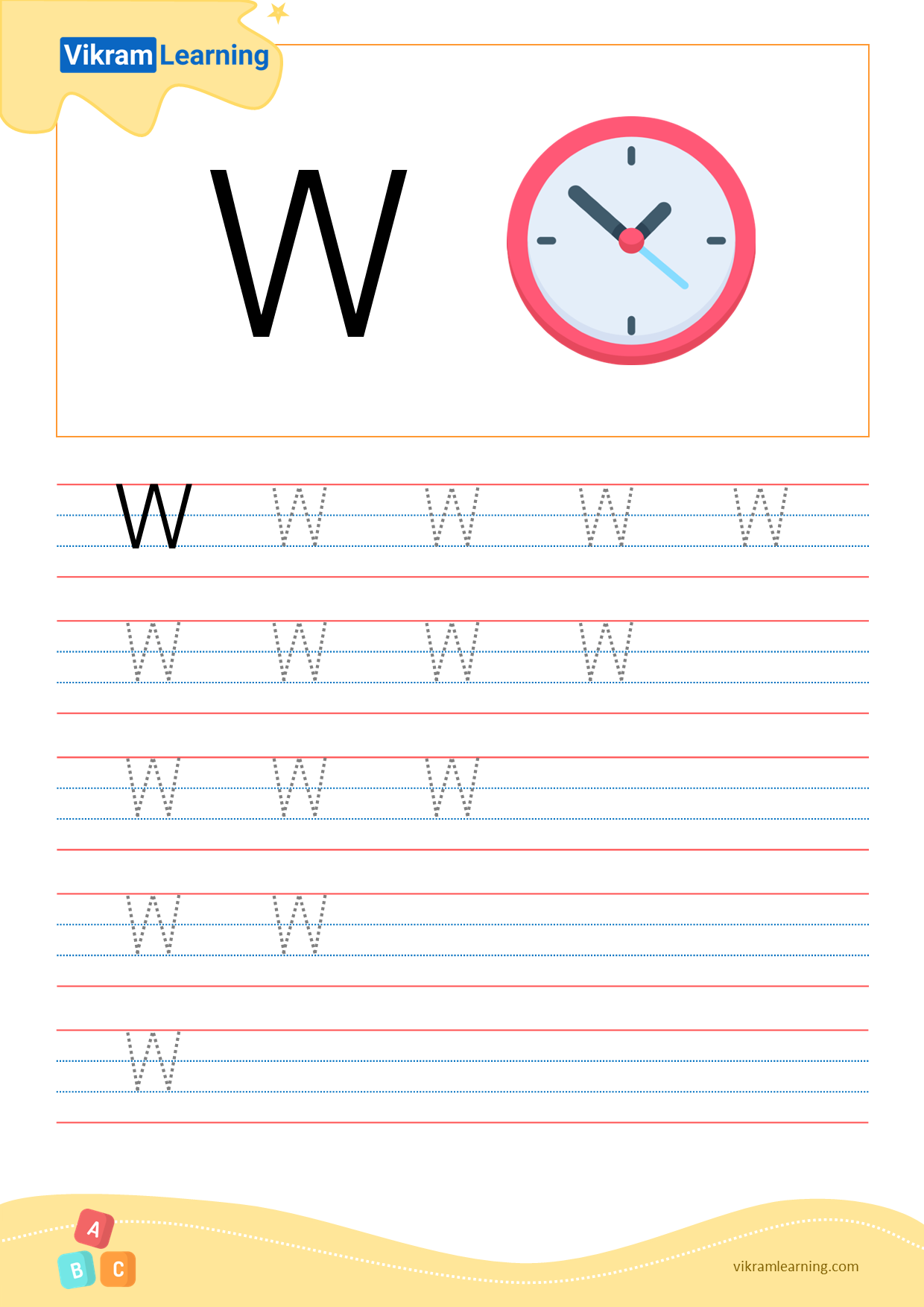 Download letter w worksheets