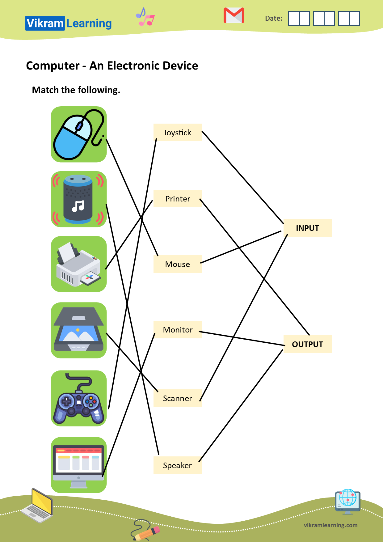 Download computer a machine, uses of computer, advantages and disadvantages of computer, difference between human and computer , cpu processing, input, output. worksheets