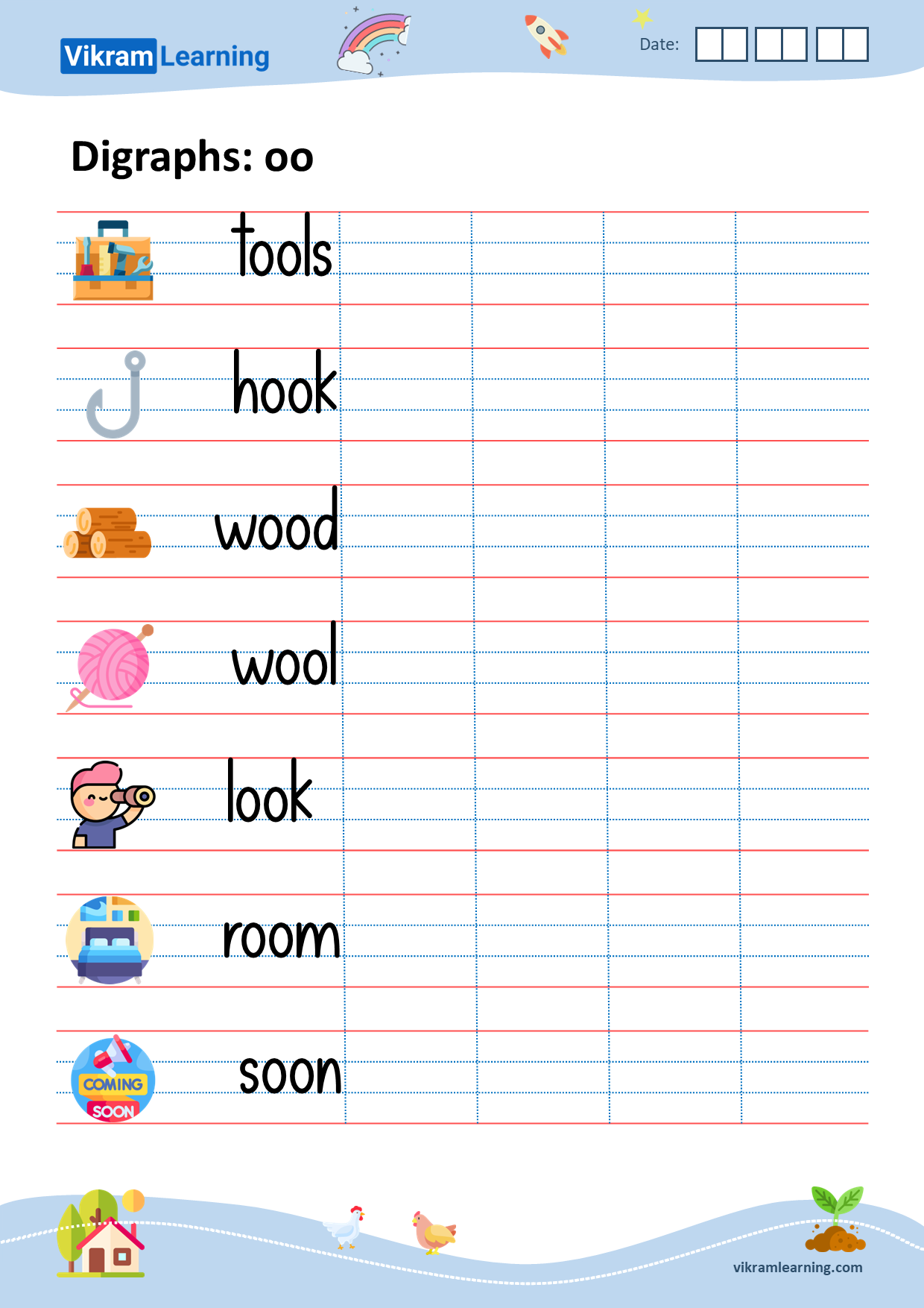 Download digraphs: oo worksheets