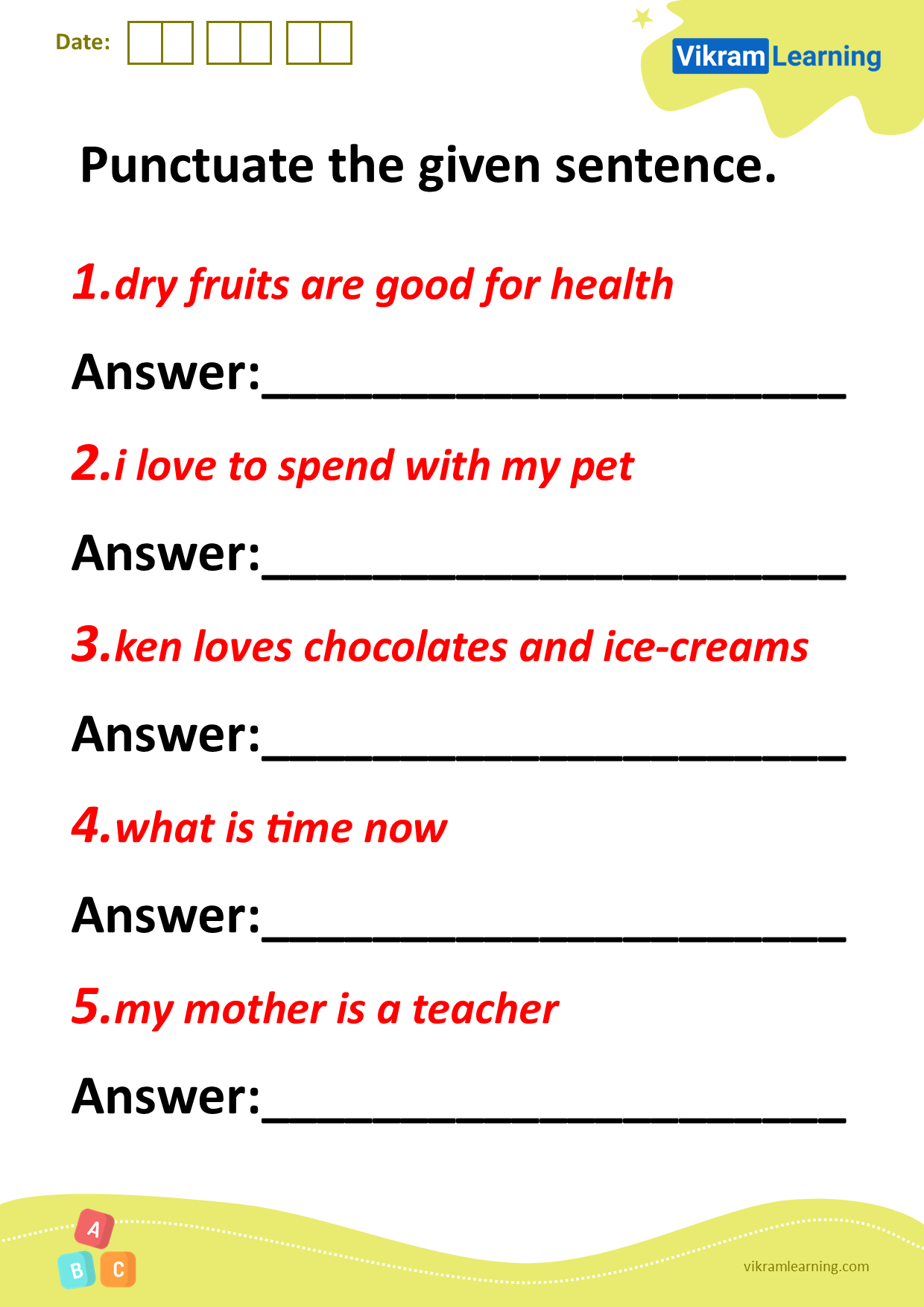 download-punctuate-the-given-sentence-worksheets-vikramlearning