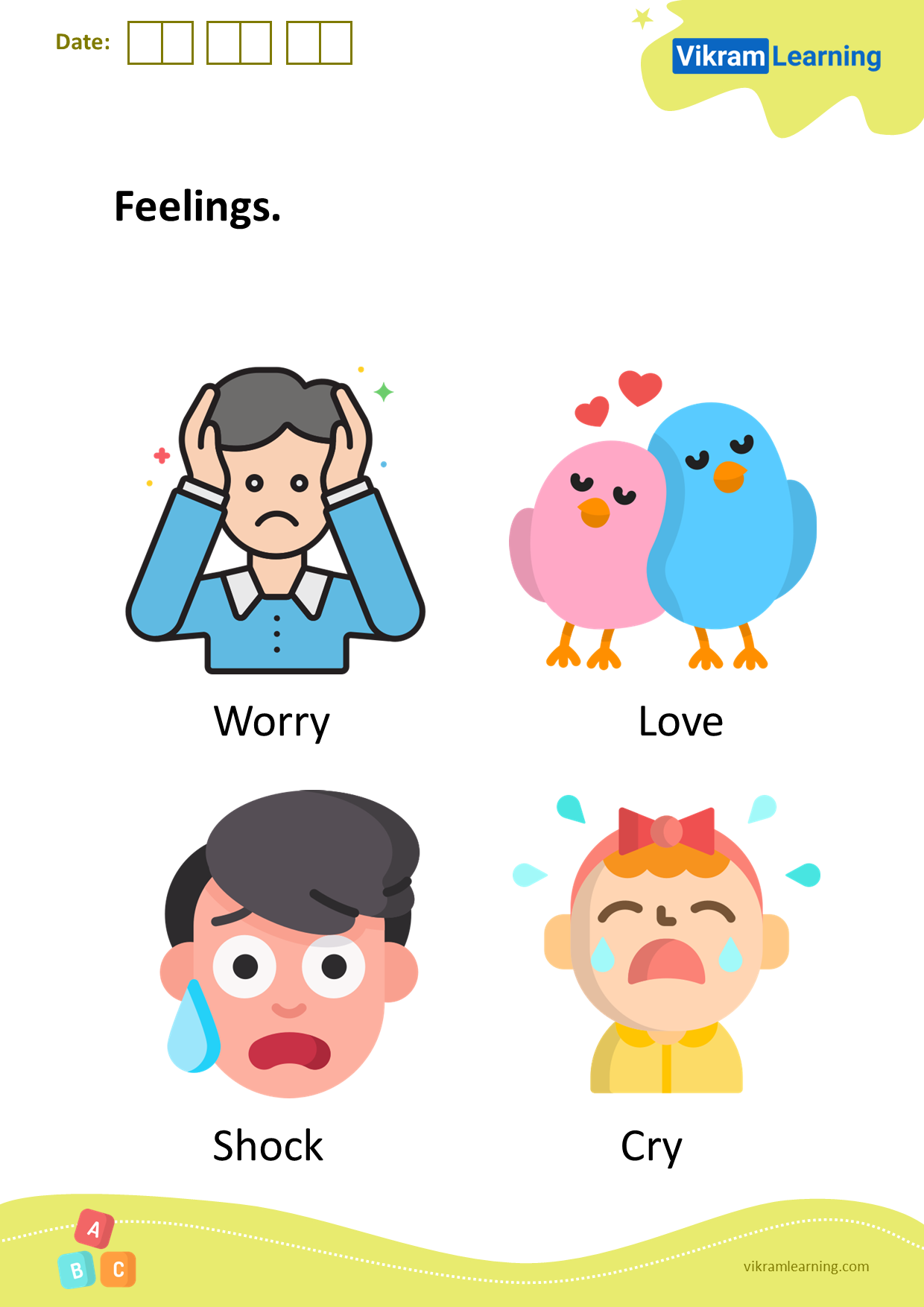 Download feelings worksheets