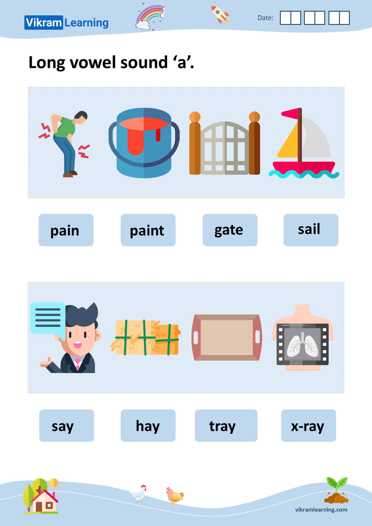 Download phonics short and long vowel sounds worksheets