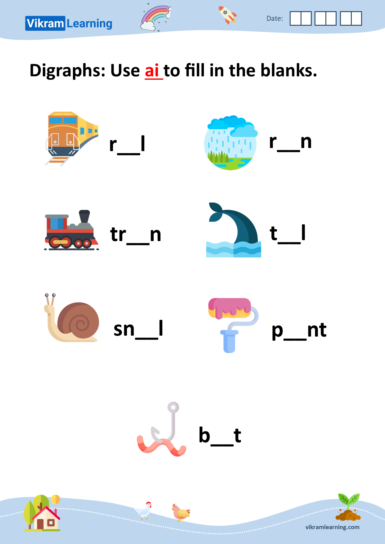Download digraphs: use ai to fill in the blanks worksheets
