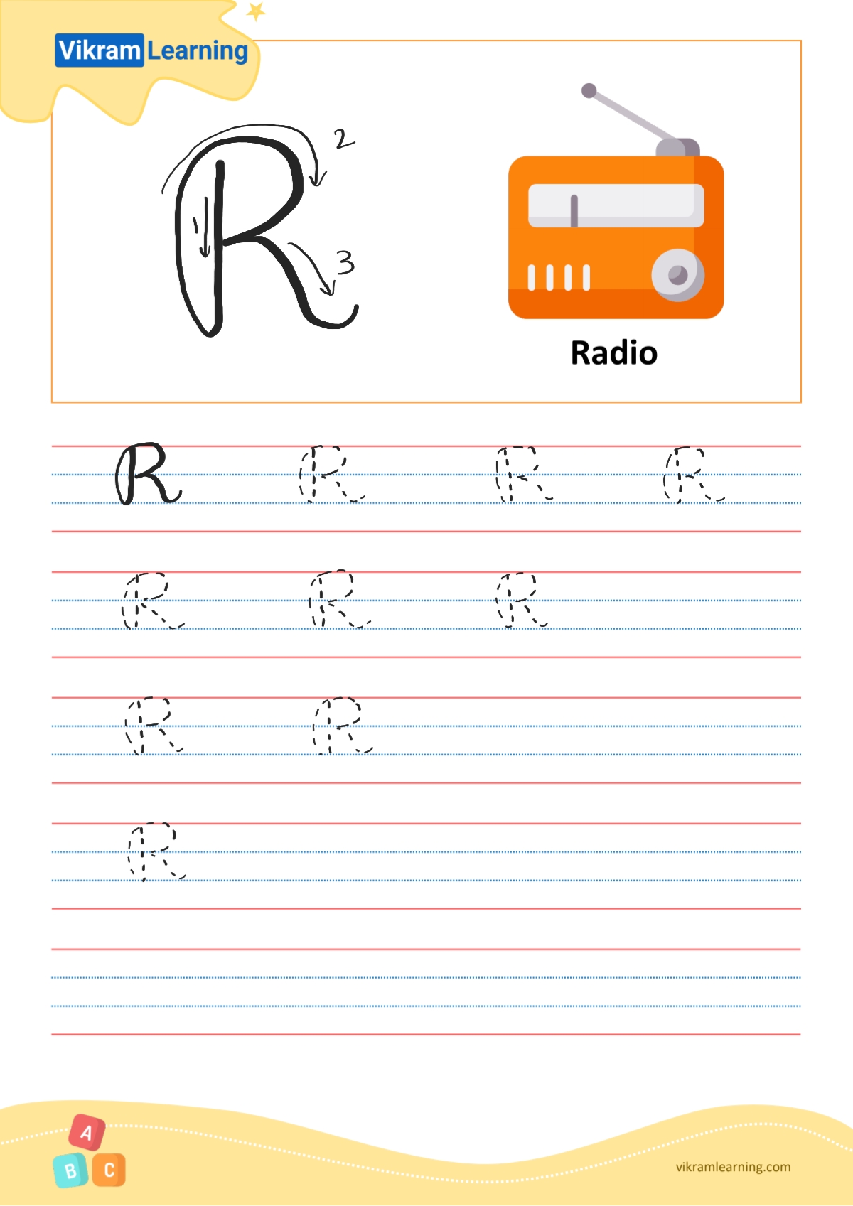Download cursive letter r worksheets