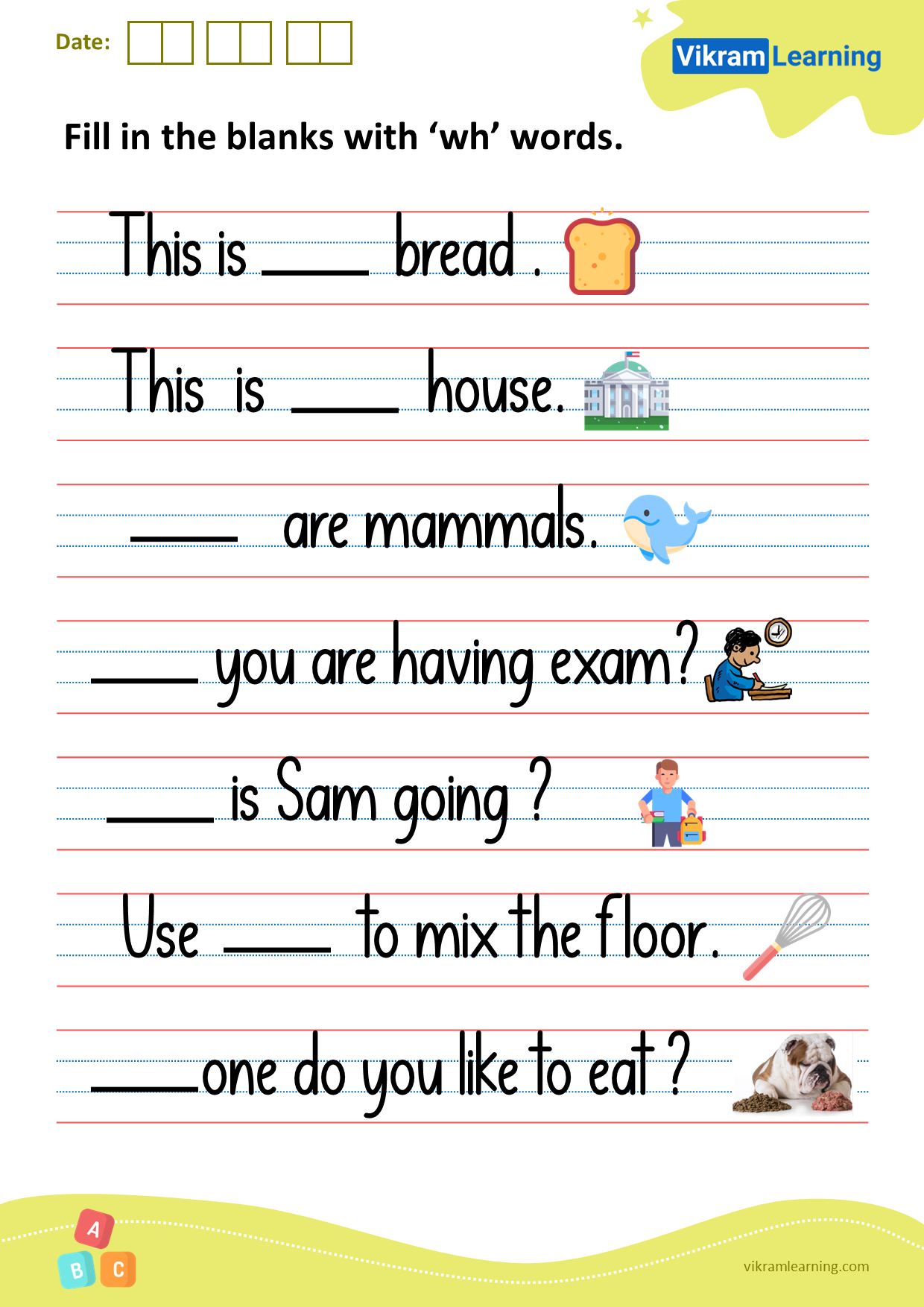 Download fill in the blanks with ‘wh’ words worksheets