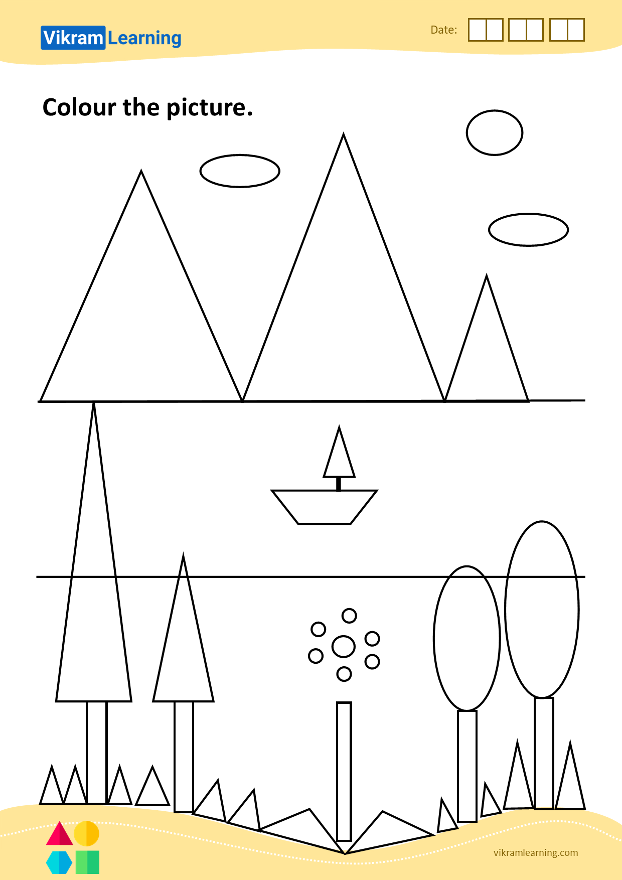 Download colour the picture worksheets