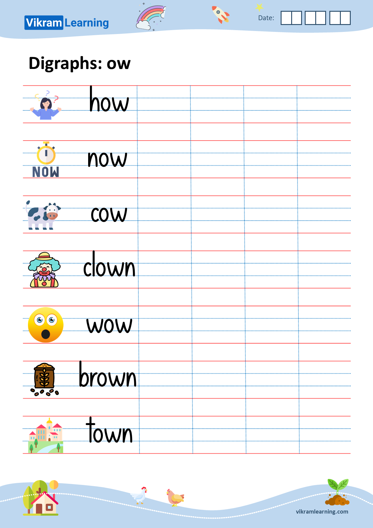 Download digraphs: ow worksheets