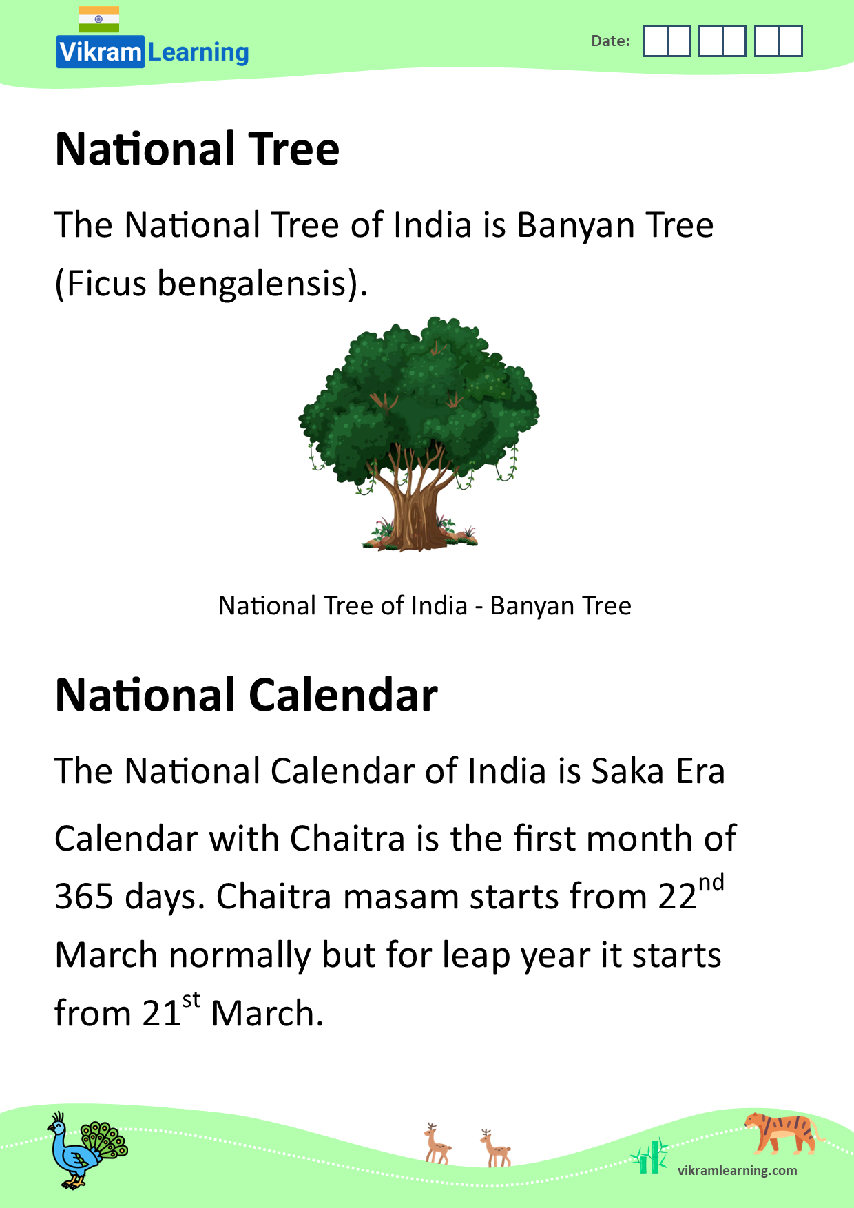 Download india national symbols worksheets