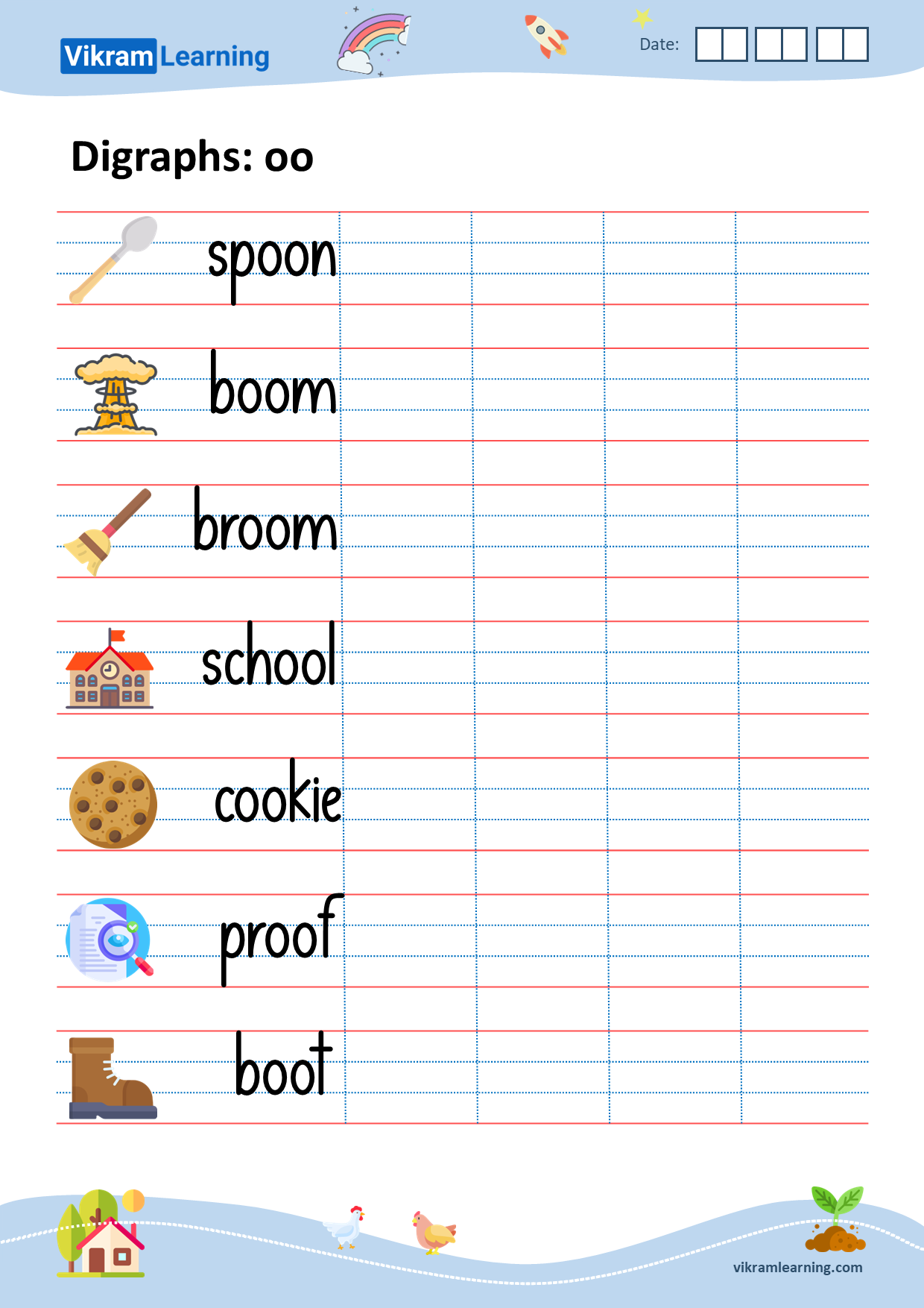 Download digraphs: oo worksheets