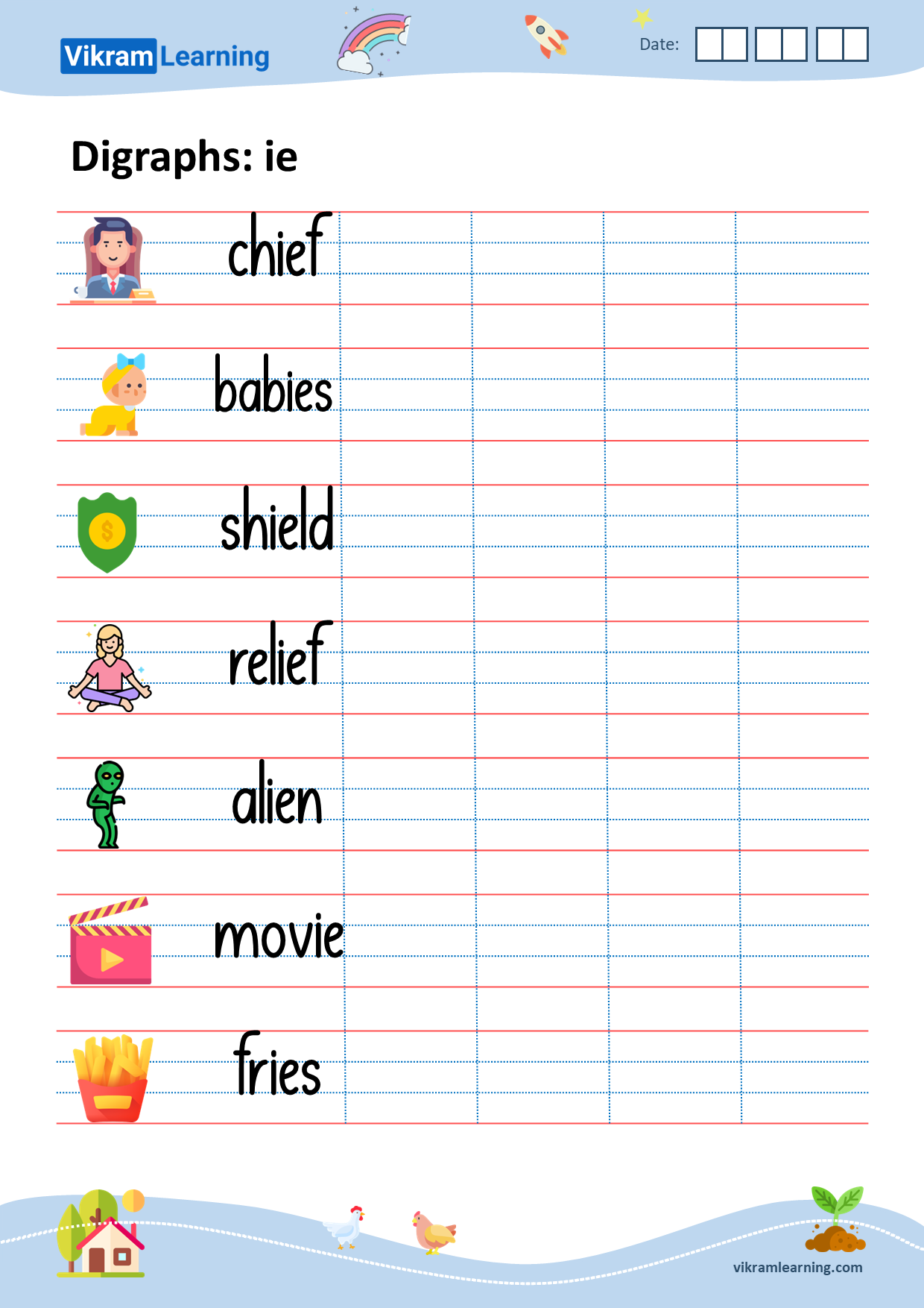 Download digraphs: ie worksheets