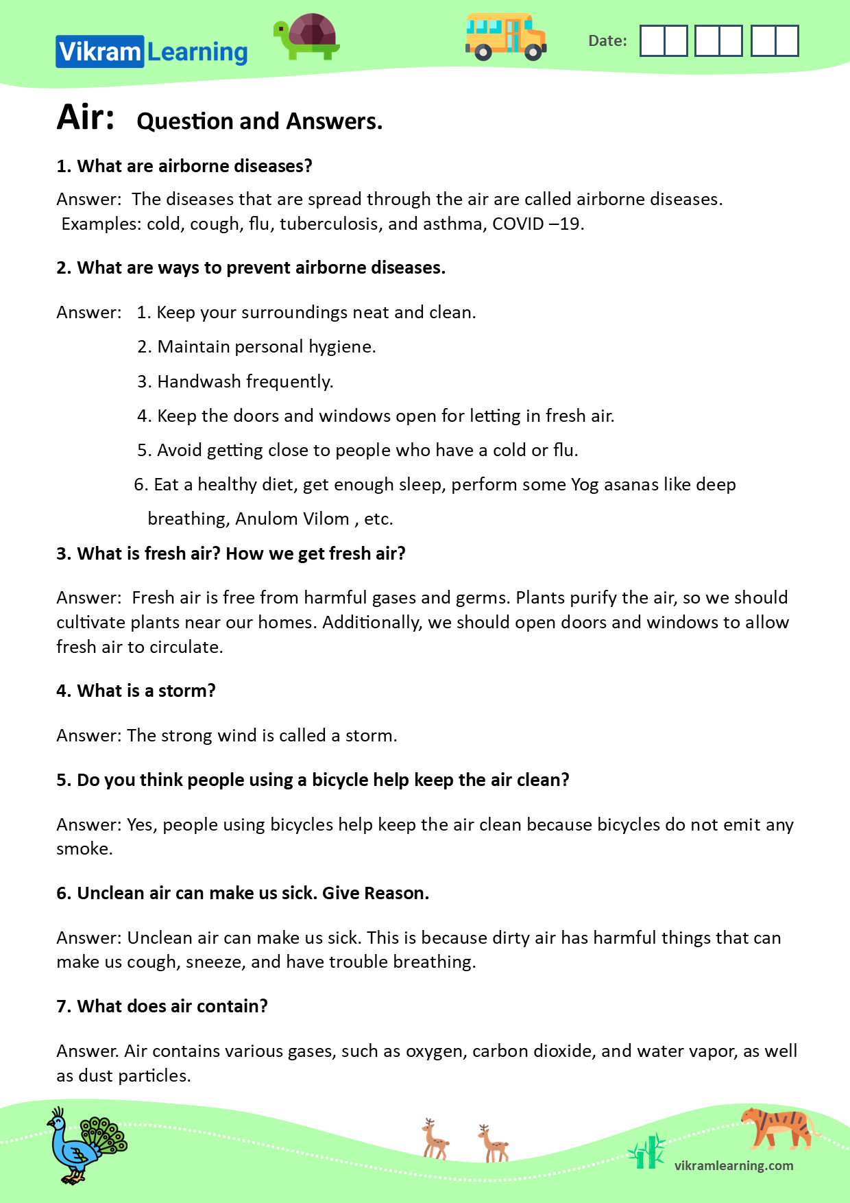 Download air, properties of air, air pollution, air pollution sources, airborne diseases, ways to reduce air pollution pdf worksheets and image worksheets, free to download worksheets